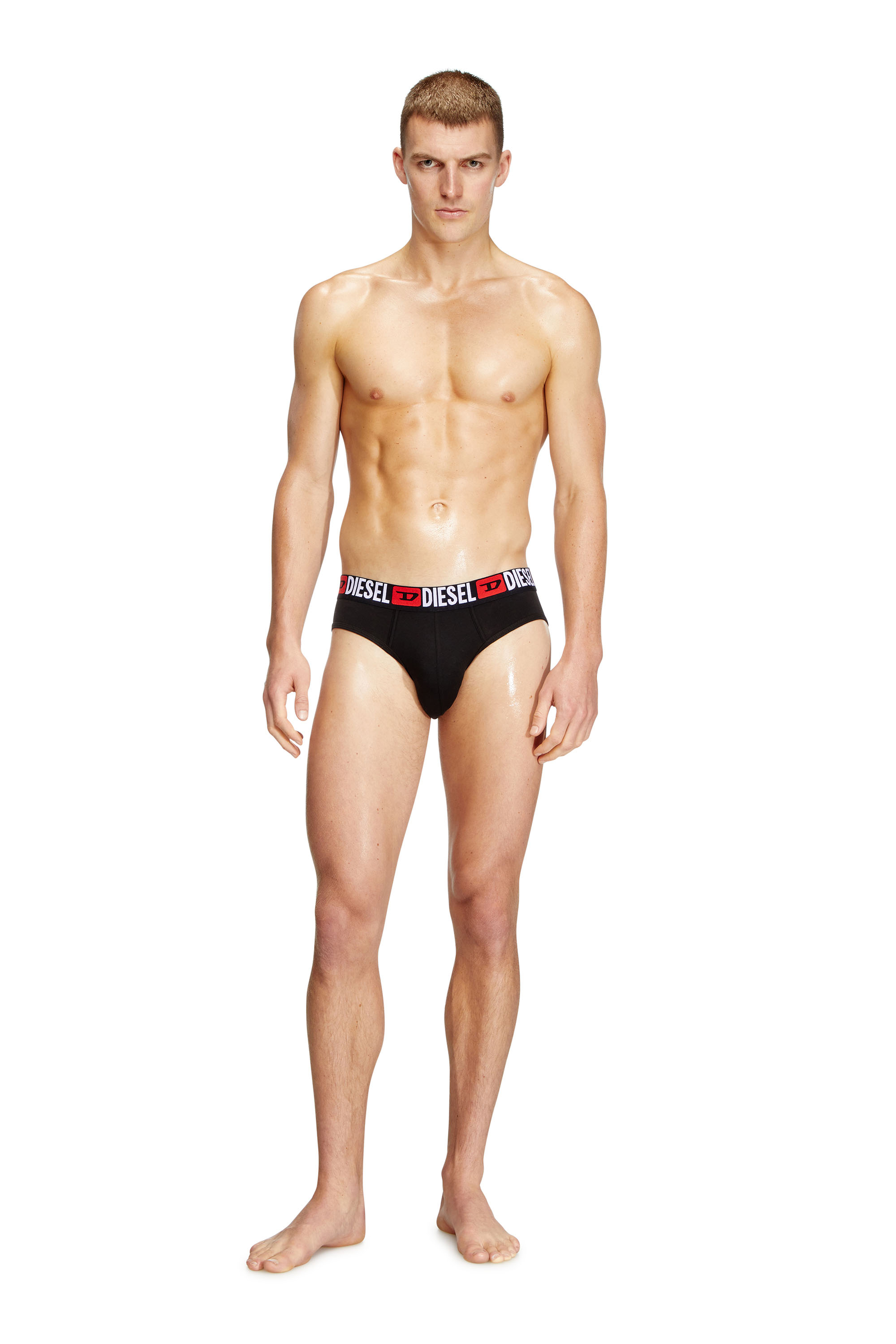 Diesel - UMBR-ANDRETHREEPACK, Set de tres calzoncillos de slip de color liso Hombre in Negro - 3