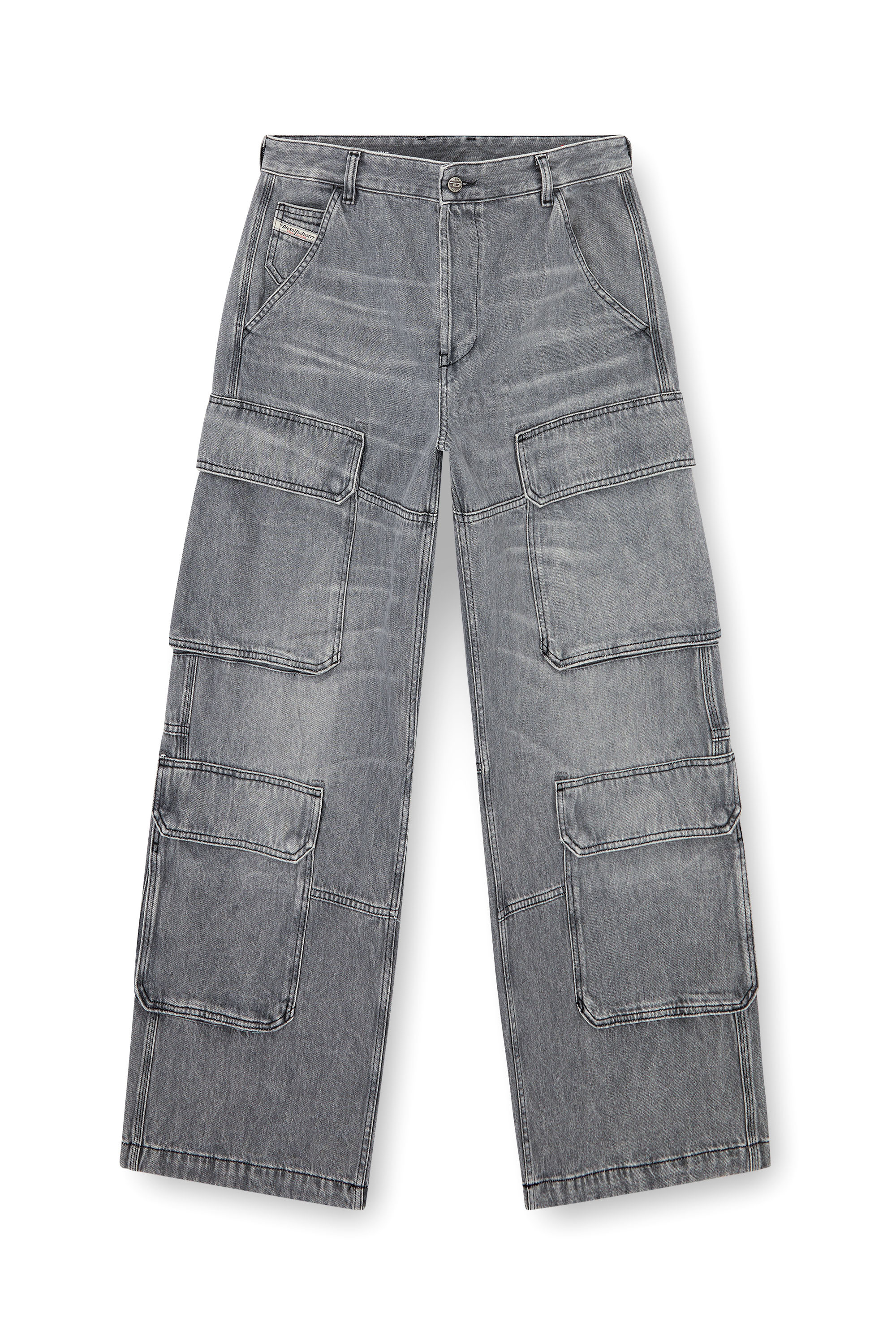 Diesel - Relaxed Jeans D-Touch 0DCBE Hombre, Gris Claro - 3