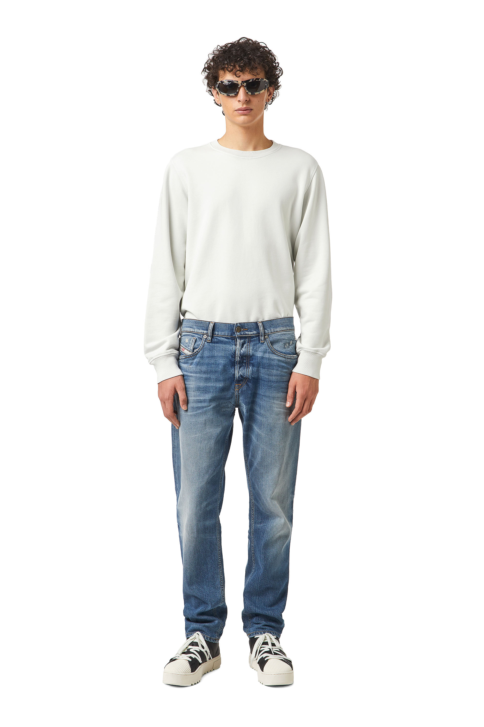 Diesel - D-Fining Tapered Jeans 09A97, Light Blue - Image 5