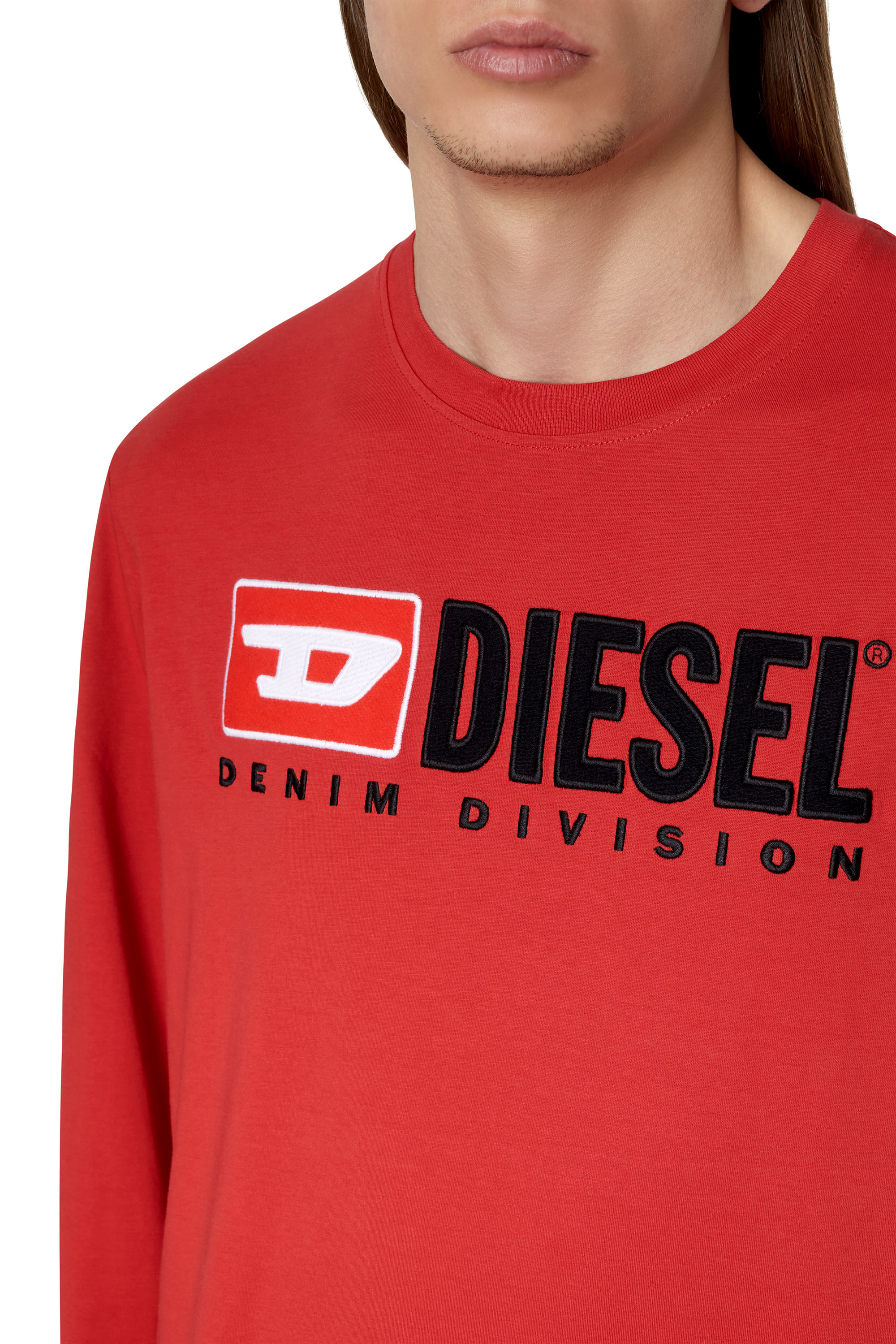 Diesel - T-JUST-LS-DIV, Rojo - Image 4