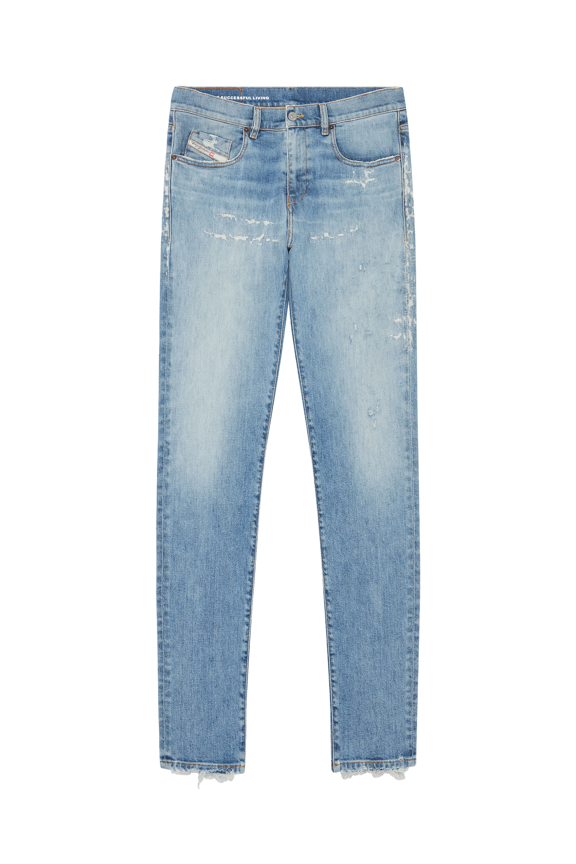 Diesel - 2019 D-Strukt 09E73 Slim Jeans, Azul Claro - Image 5