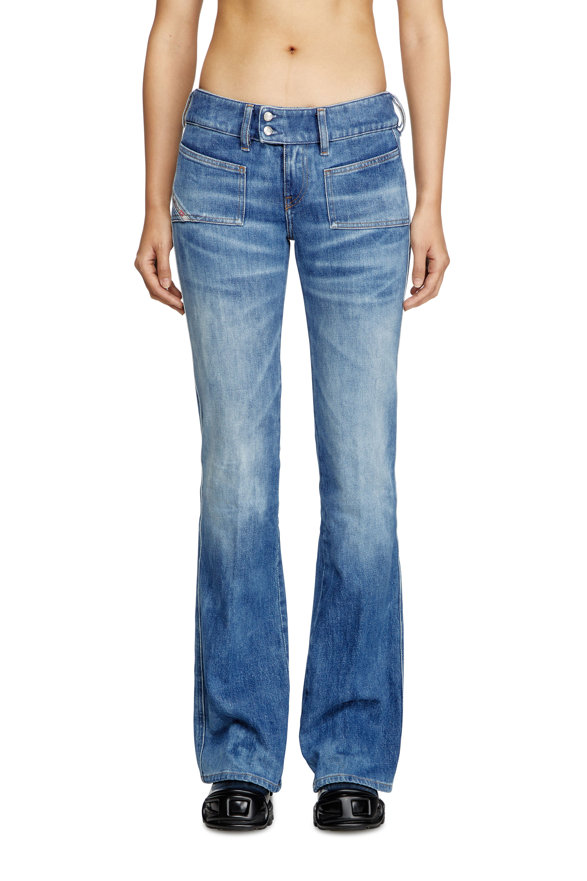 Diesel - Bootcut Jeans D-Hush 09L19 Mujer, Azul medio - 1