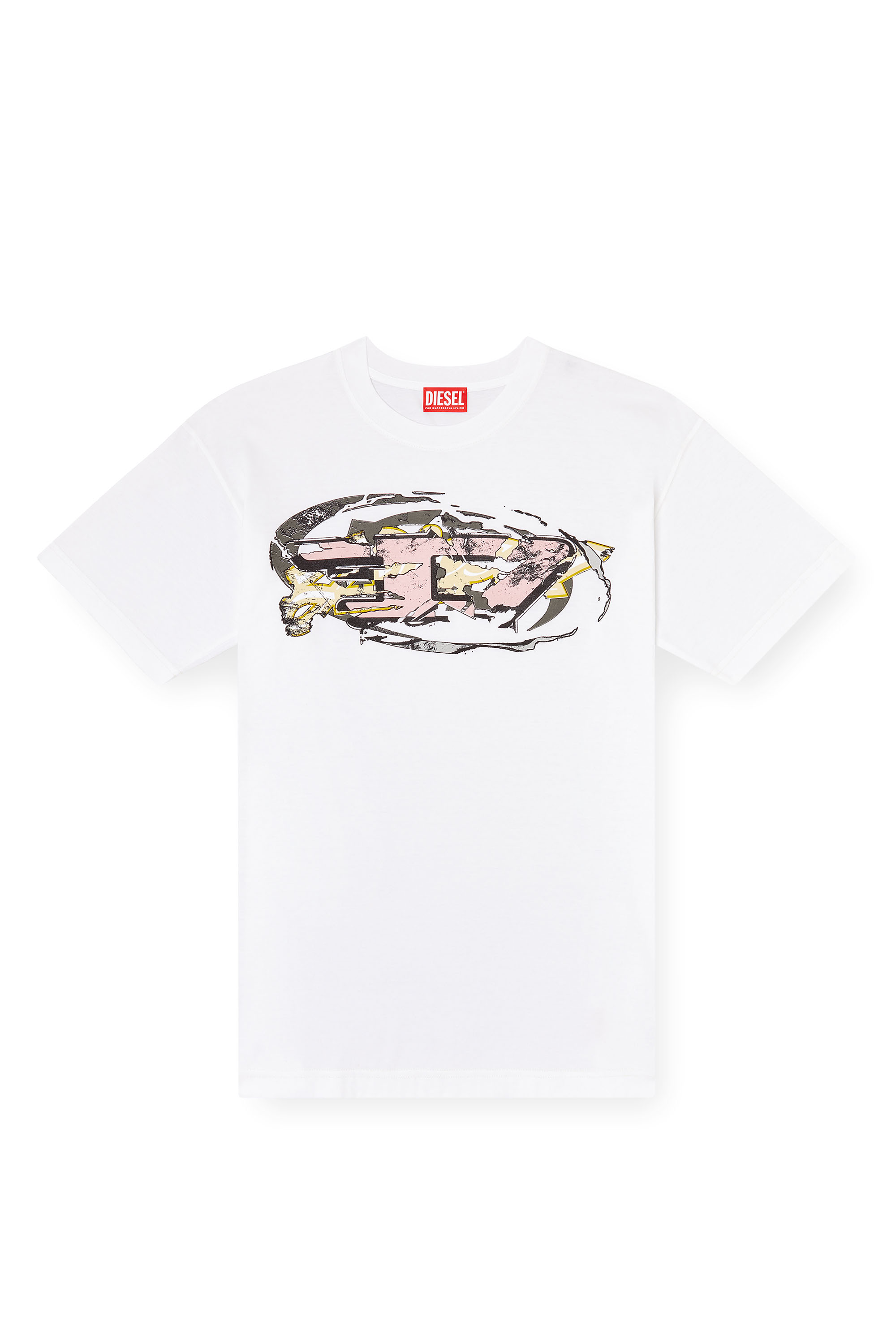 Diesel - T-NORM-T11, Camiseta con logotipo Oval D Hombre in Blanco - 3