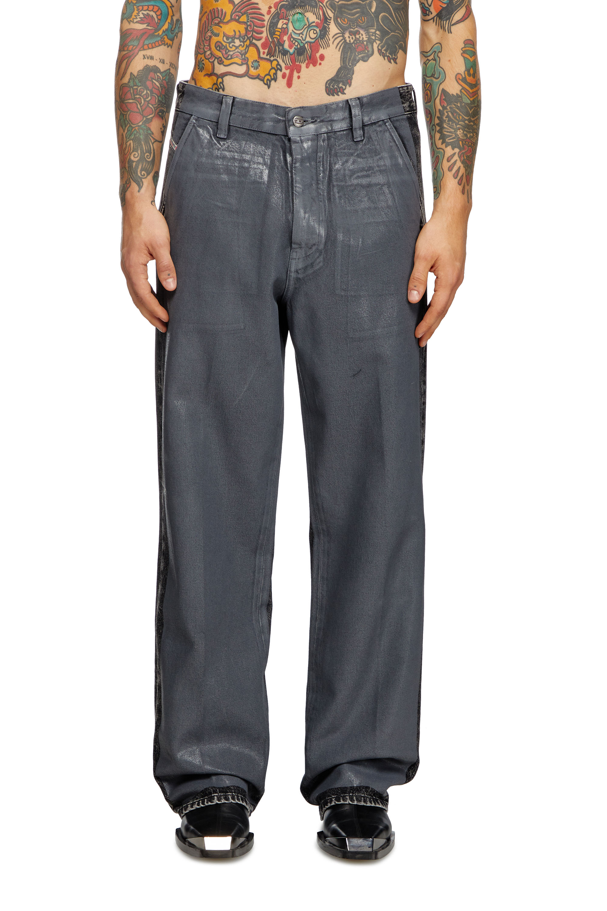 Diesel - Straight Jeans D-Phant-chino 007AP Hombre, Gris - 2