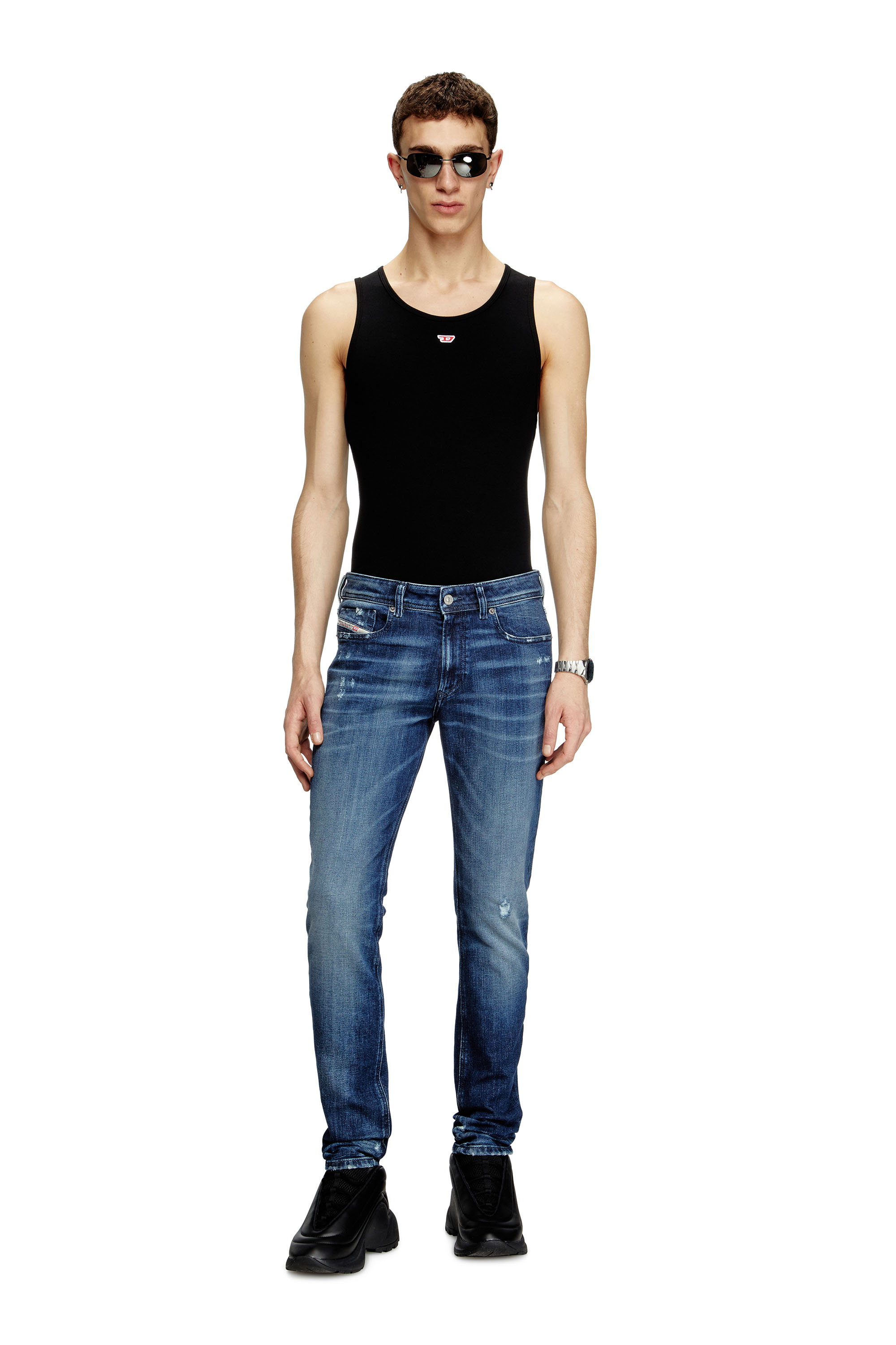 Diesel - Skinny Jeans 1979 Sleenker 09L42 Hombre, Azul Oscuro - 3