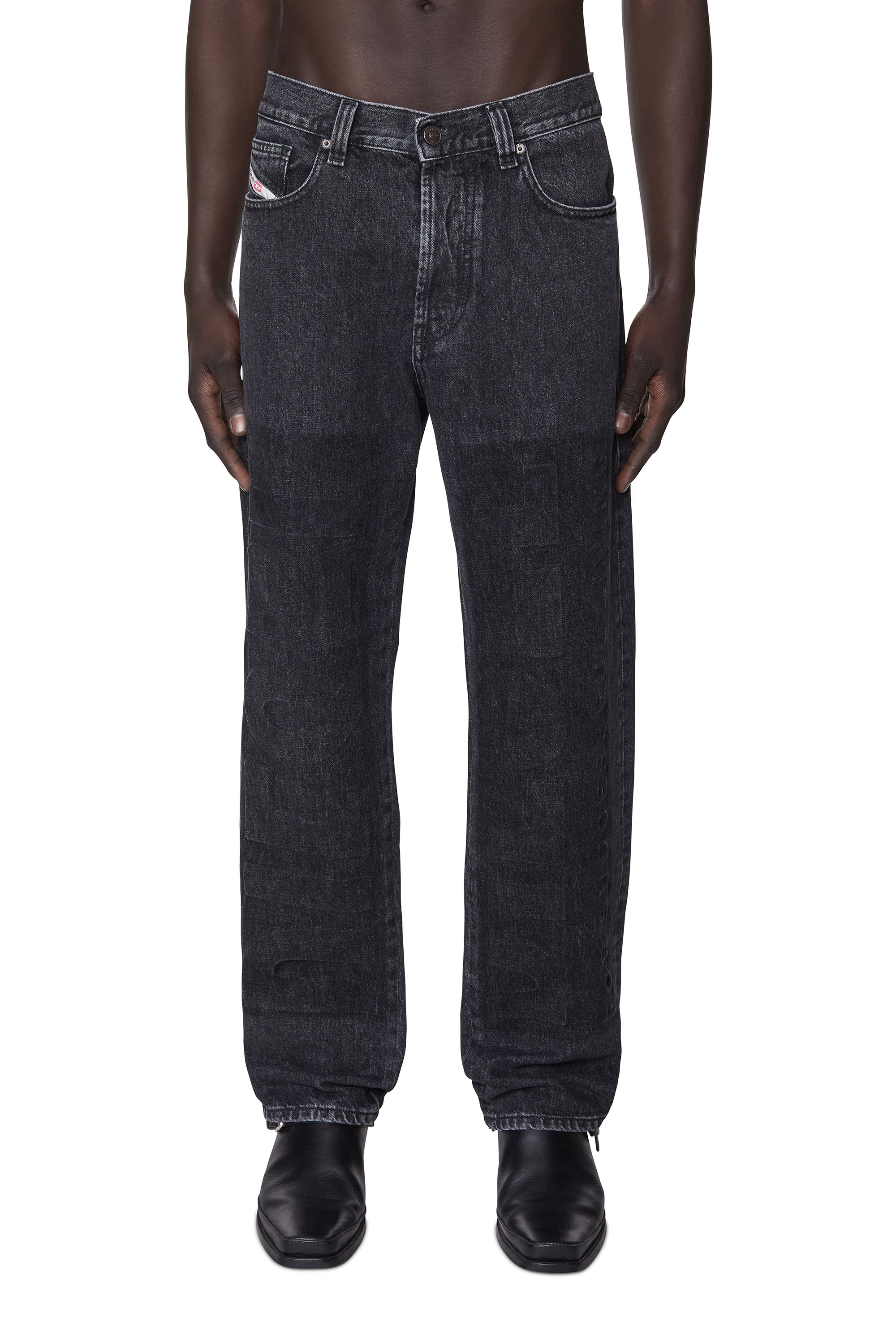Diesel - 2010 D-Macs 007C5 Straight Jeans, Negro/Gris oscuro - Image 1