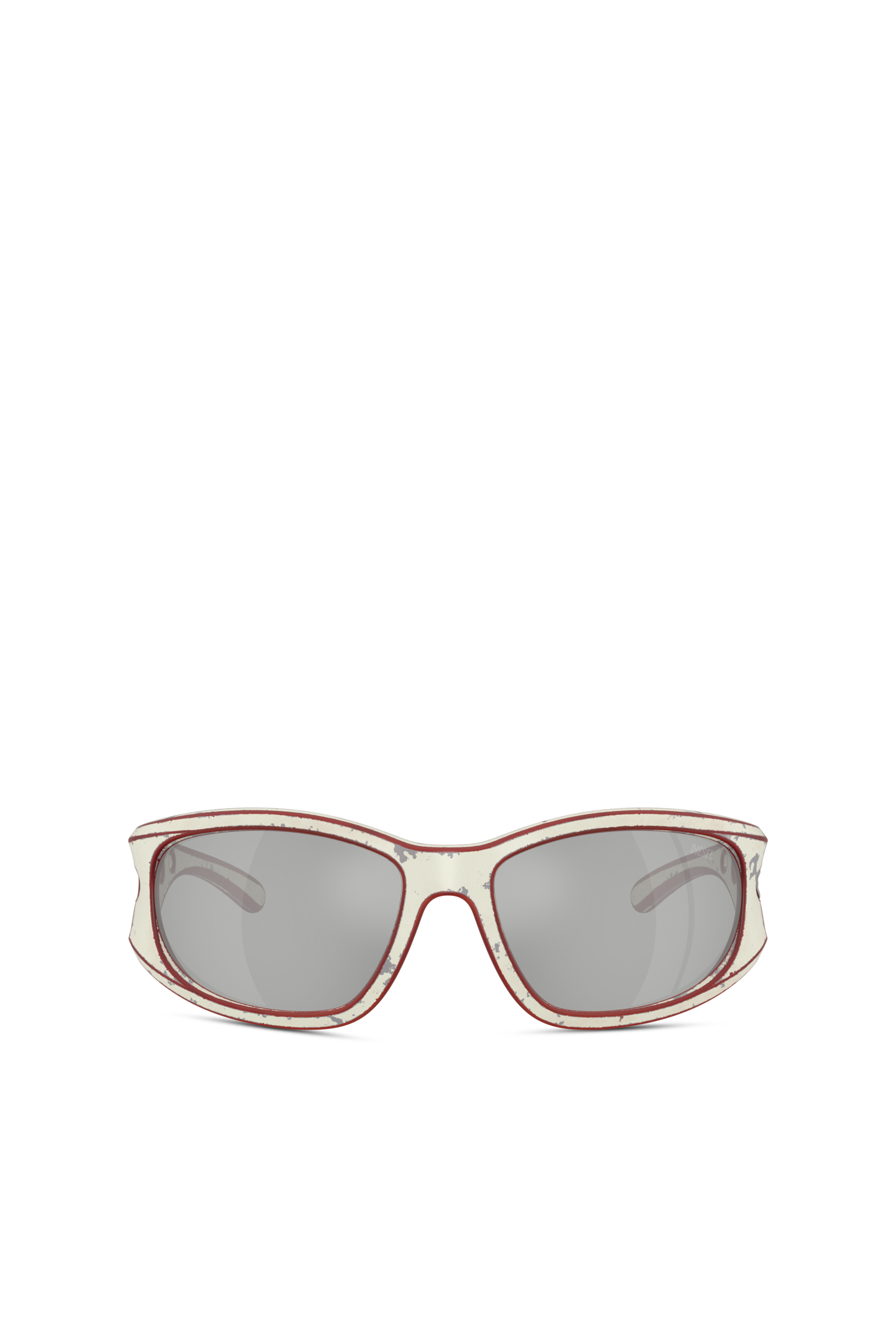 Diesel - 0DL3012U, Unisex's Rectangle sunglasses in Yellow/Red - 2