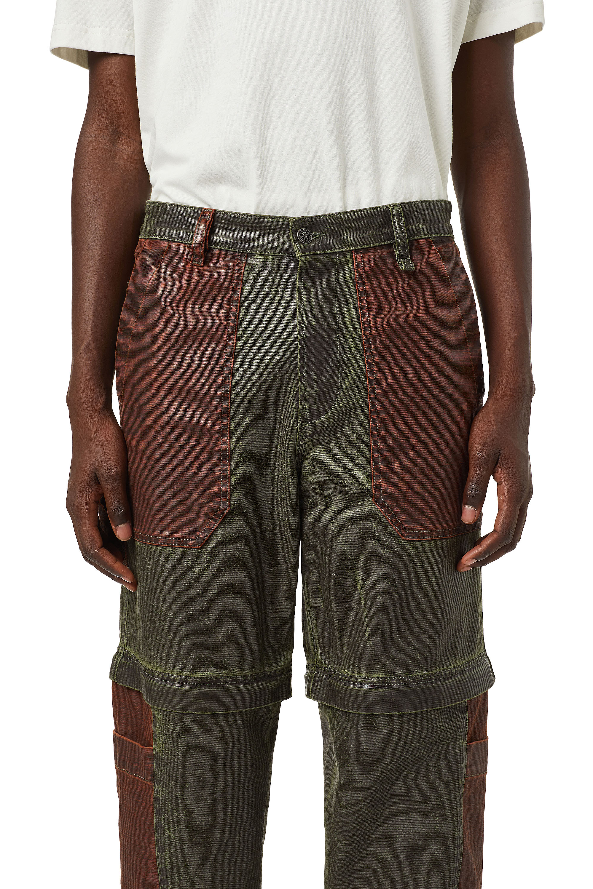 Diesel - D-Multy Tapered Jeans 0KDAQ, Green/Brown - Image 3