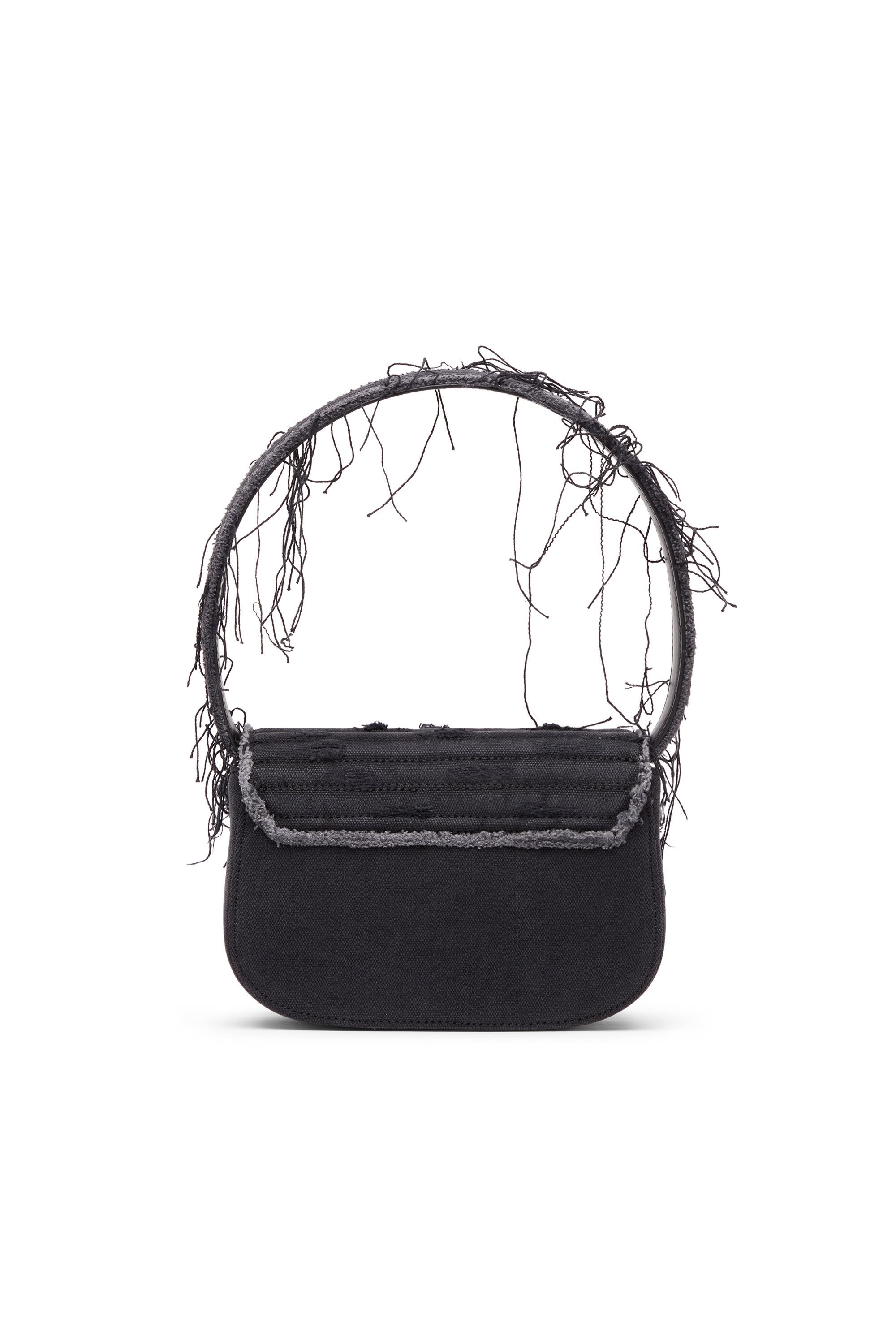 Diesel - 1DR, 1DR-Bolso de hombro icónico de lona y cuero Mujer in Negro - 3