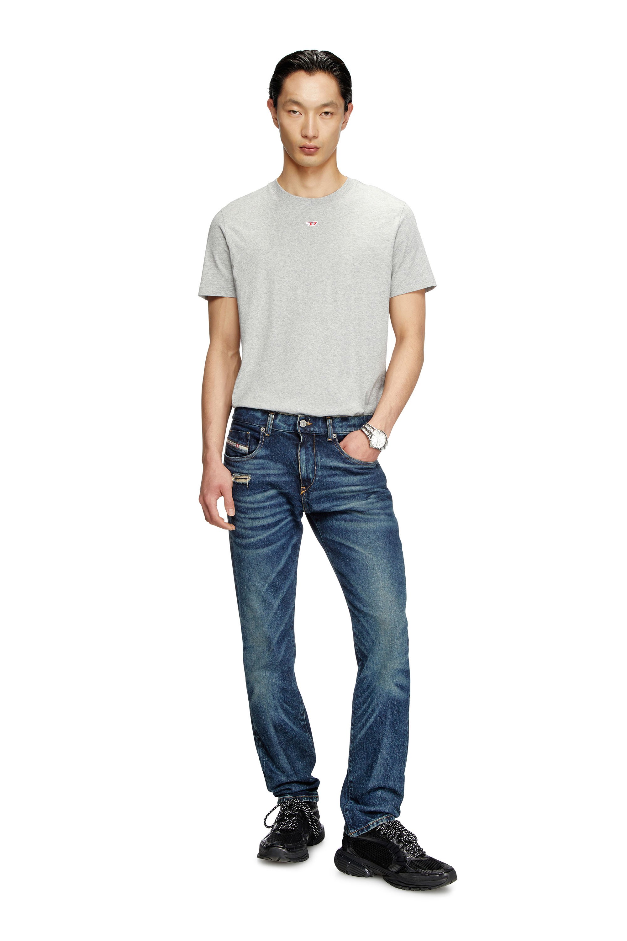 Diesel - Man's Slim Jeans 2019 D-Strukt 007Y3, Dark Blue - 5