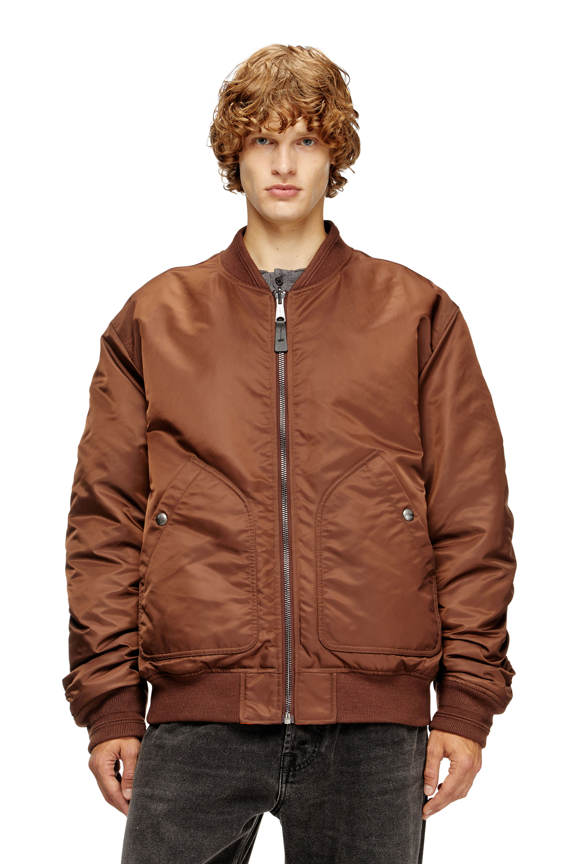 Diesel - J-HELD, Chaqueta bomber de nailon acolchado con Oval D Hombre in ToBeDefined - 1