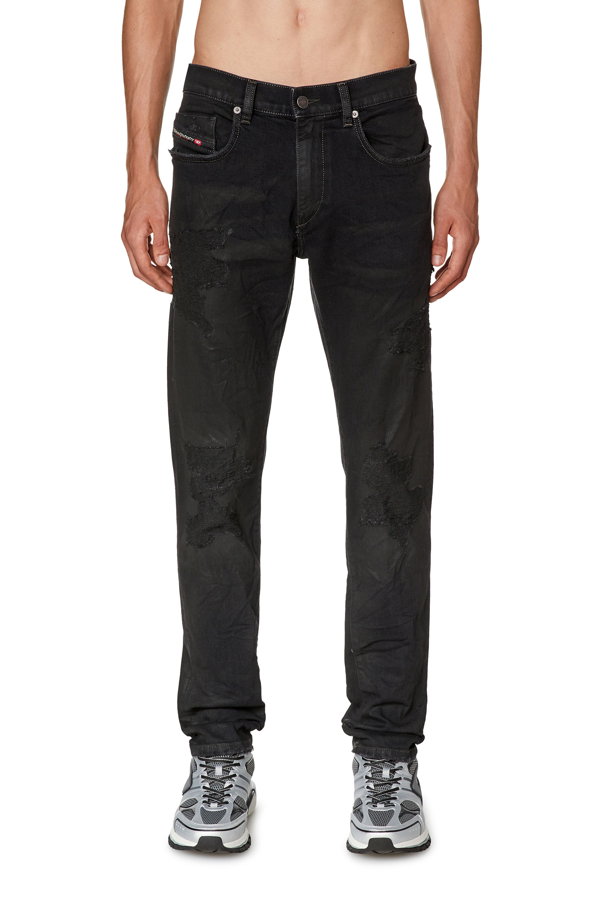 Diesel - Slim Jeans 2019 D-Strukt E0ZT9, Negro/Gris oscuro - Image 1