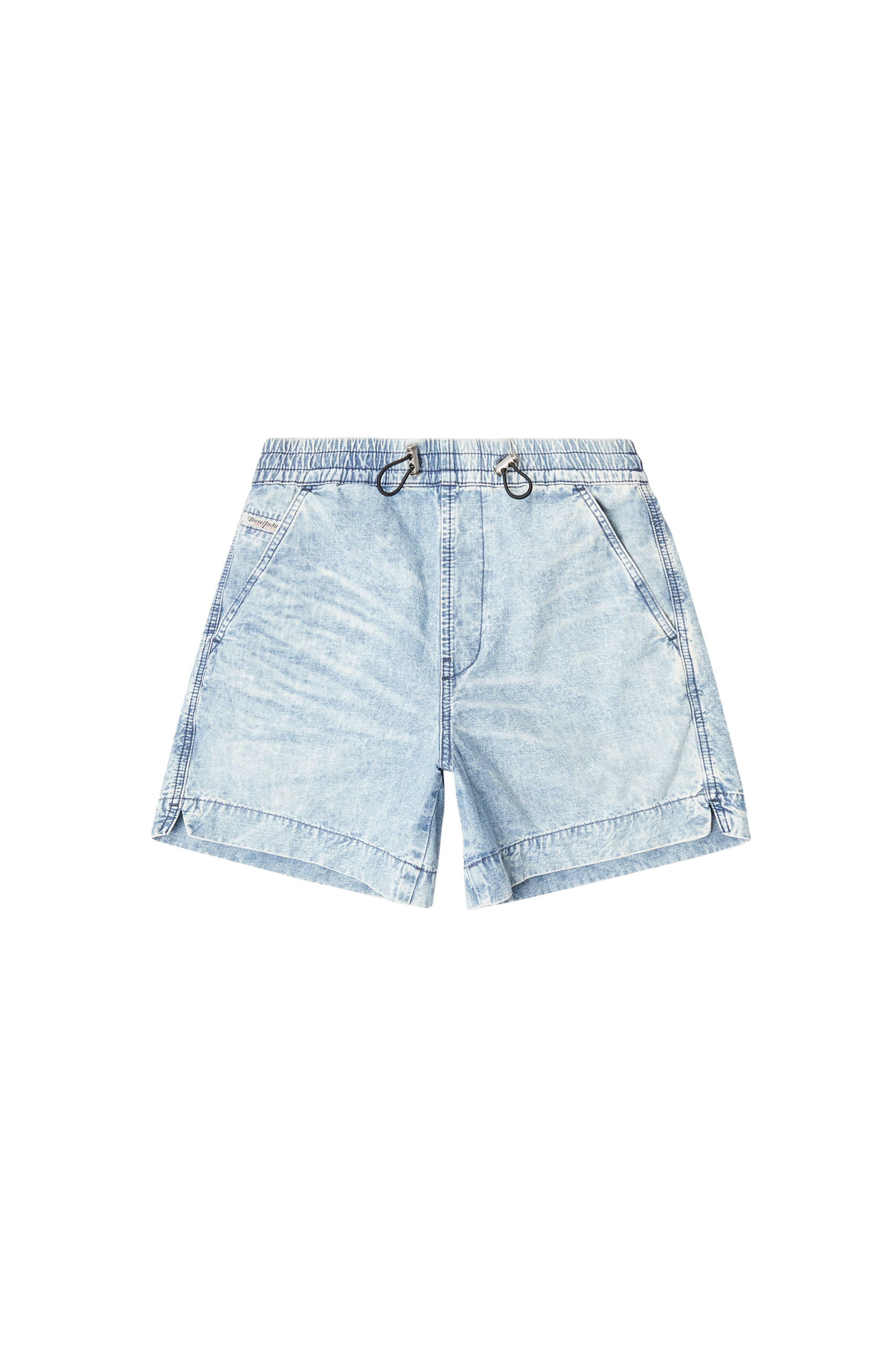 Diesel - D-TENNI-S, Unisex's Shorts in marbled denim in Light Blue - 4