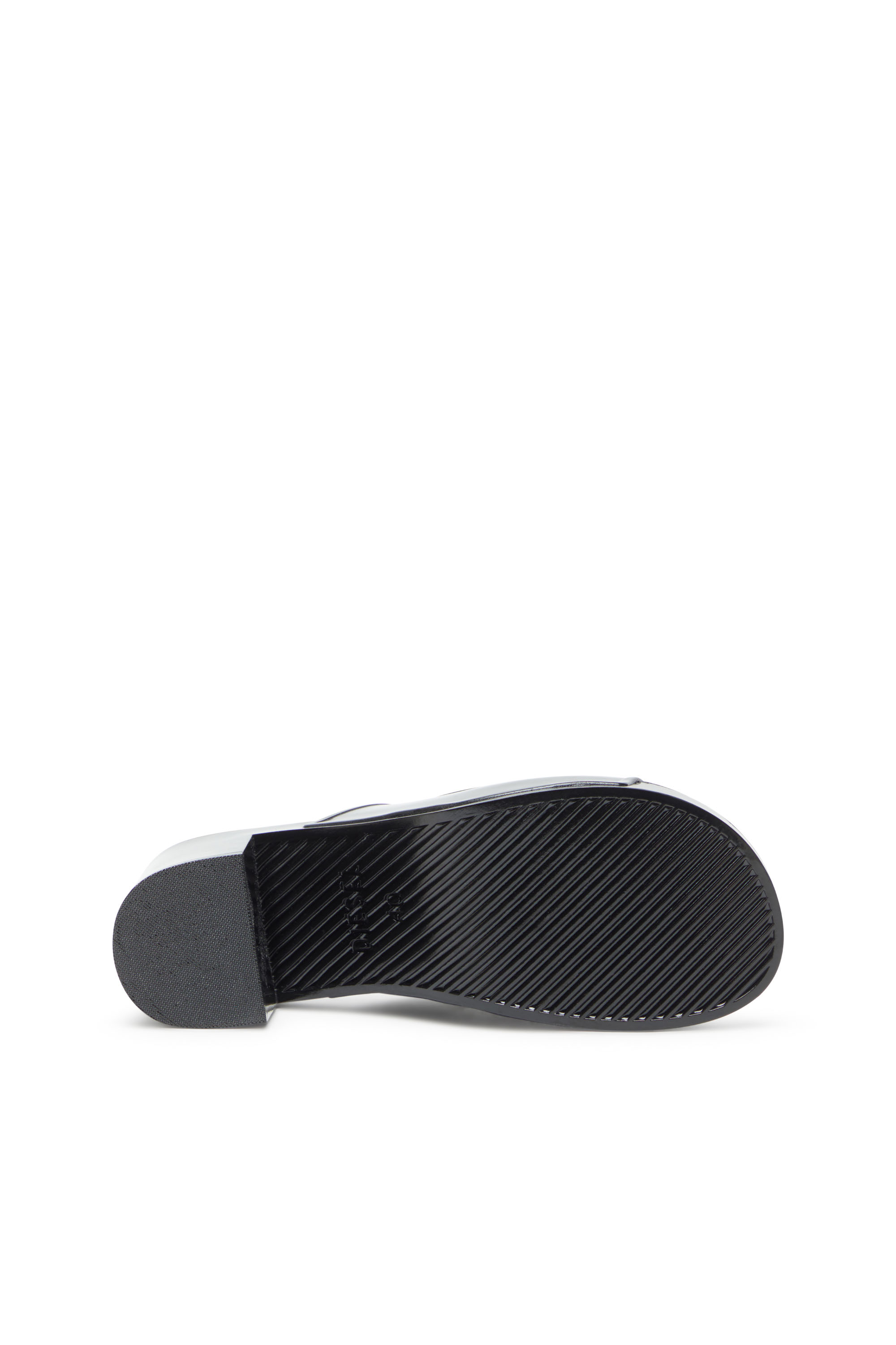 Diesel - SA-BONNIE, Woman's Heeled rubber slides with cut-out logo in Black - 4