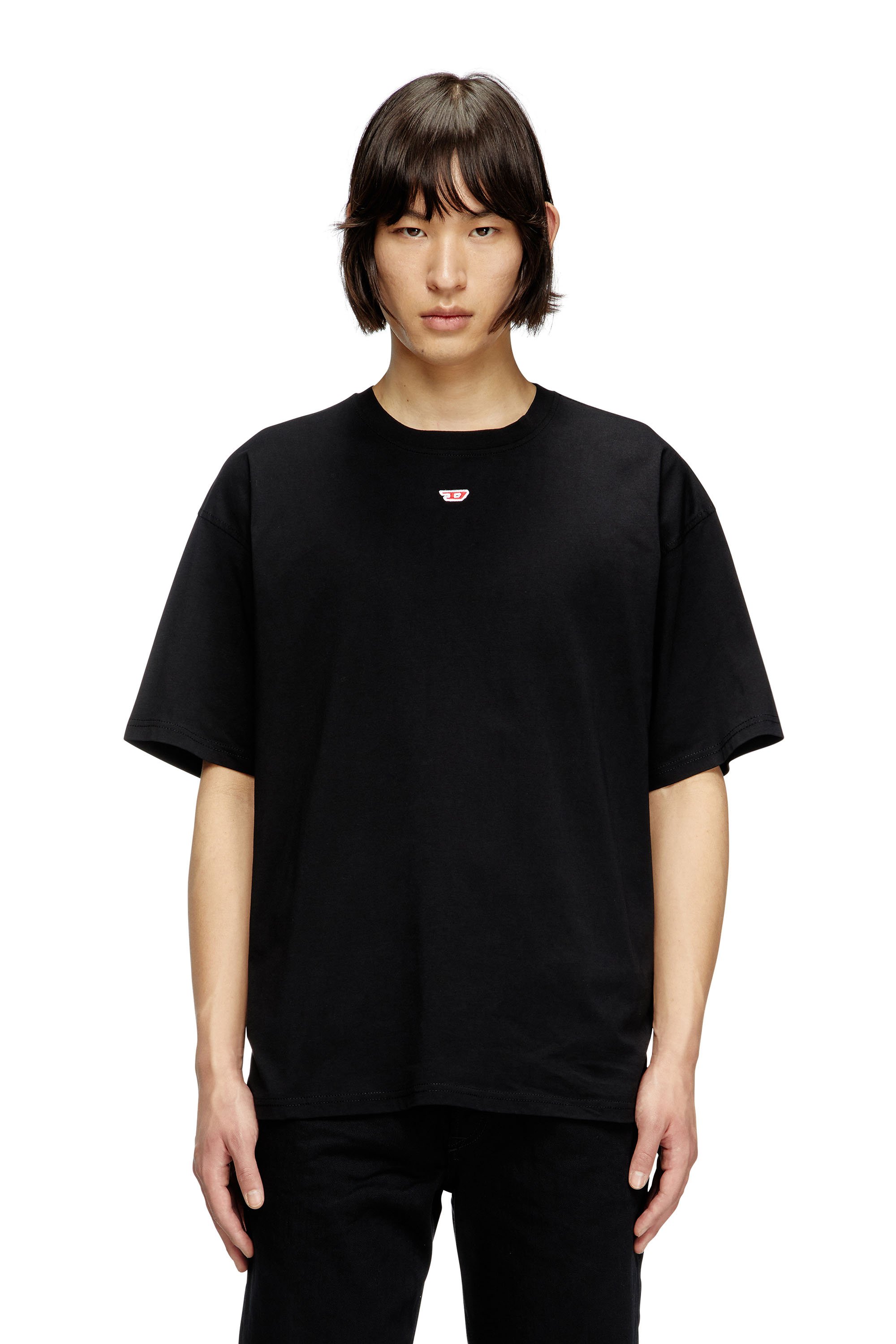 Diesel - T-BOXT-D, Camiseta con parche D bordado Unisex in Negro - 2