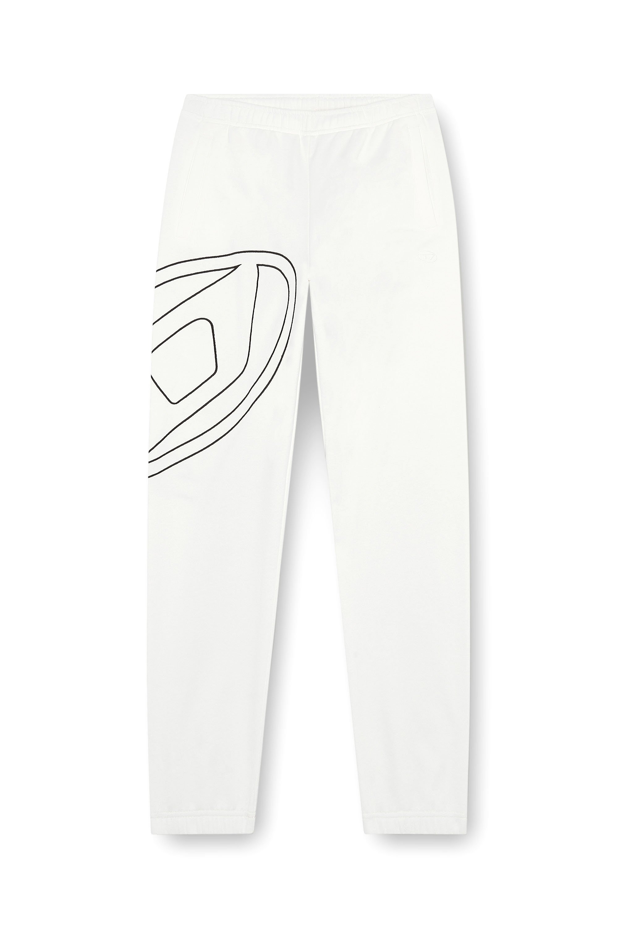Diesel - P-MARKY-MEGOVAL-D, Hombre Pantalones deportivos con oval D extragrande in Blanco - Image 3
