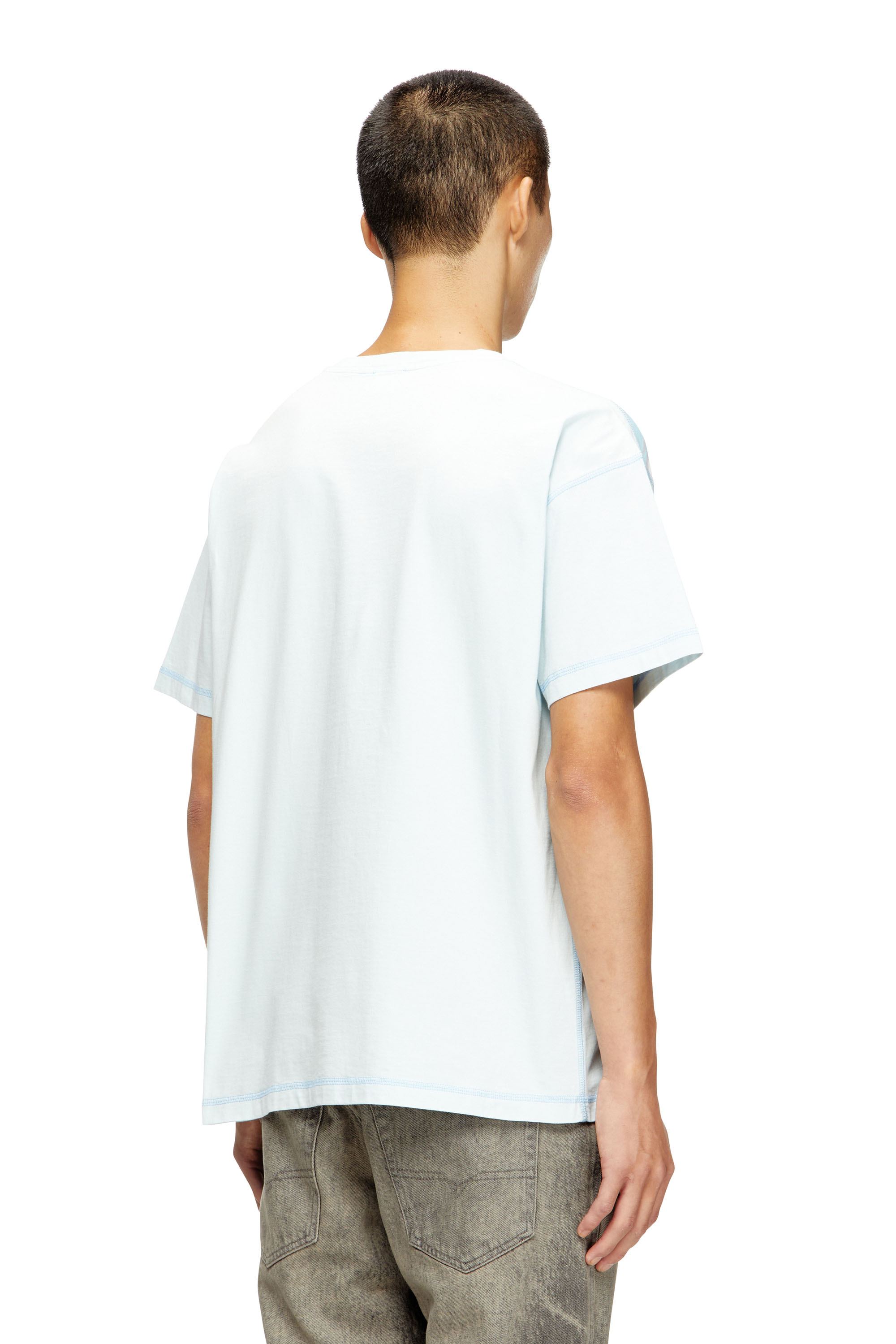 Diesel - T-GASPARD-IHBJ, Camiseta con estampado gráfico desteñido Hombre in Azul marino - 4