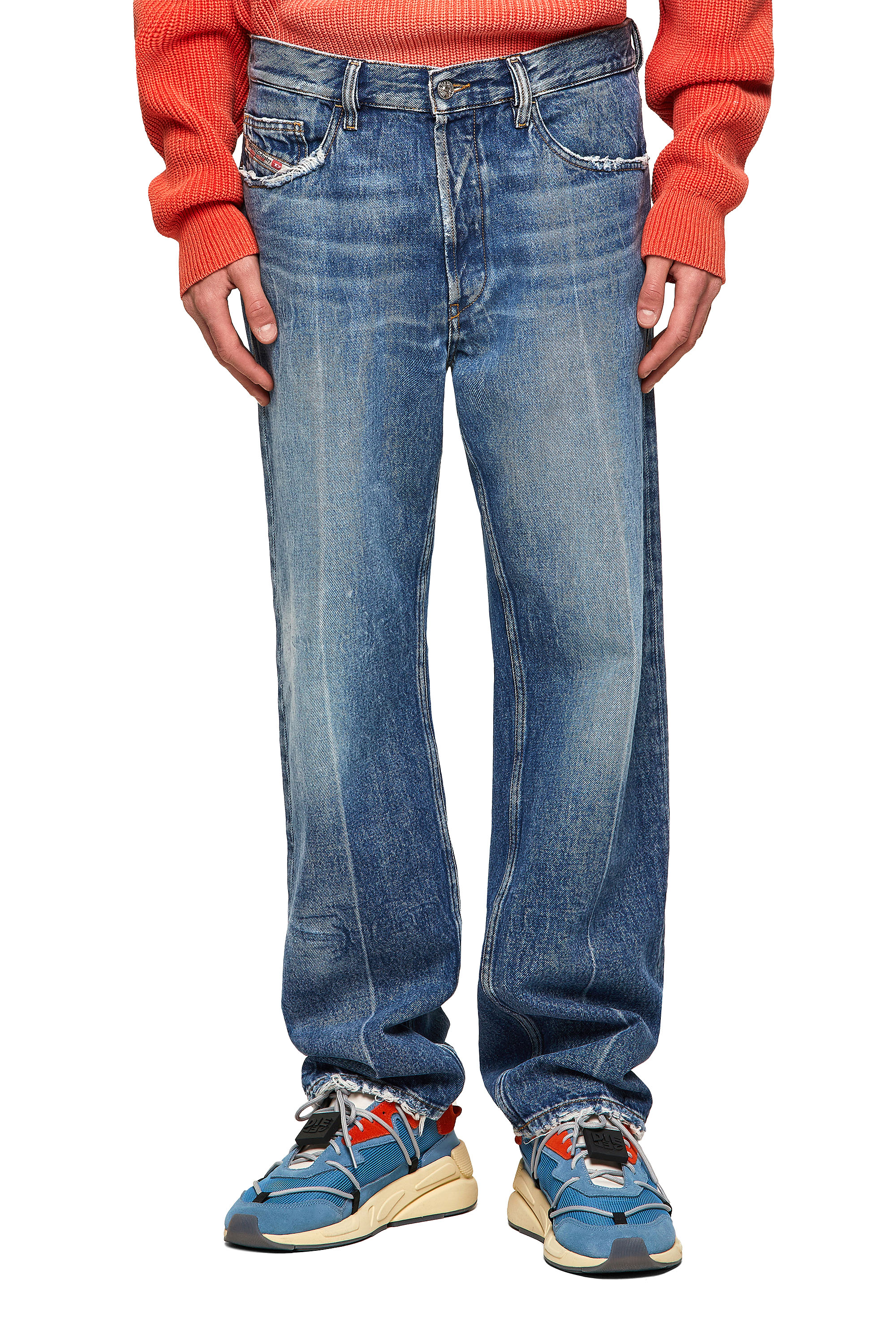 Diesel - D-Macs 09A25 Straight Jeans, Azul medio - Image 1