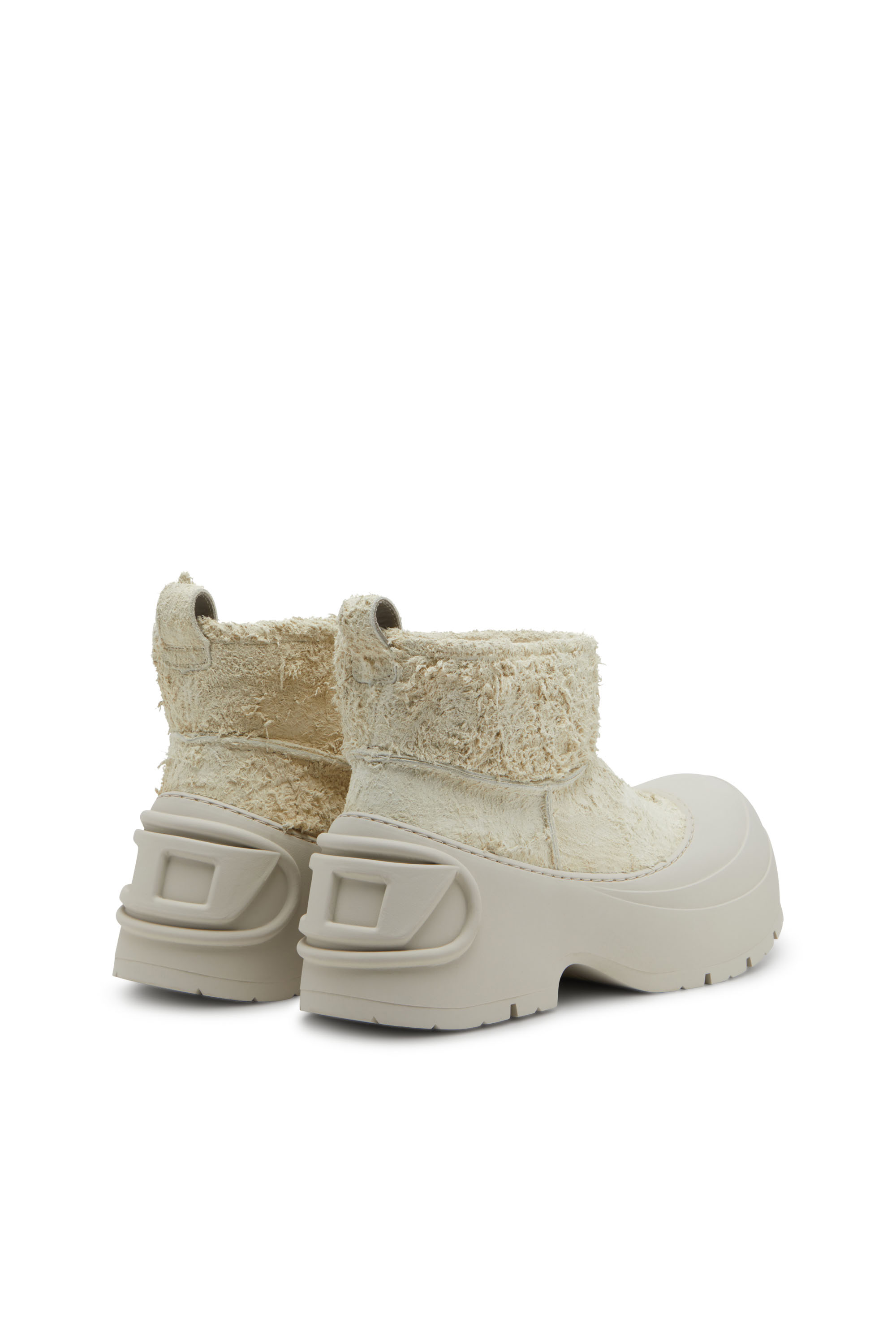 Diesel - D-DONALD MONTONE, Botines gruesos con suela dentada Hombre in Blanco - 3