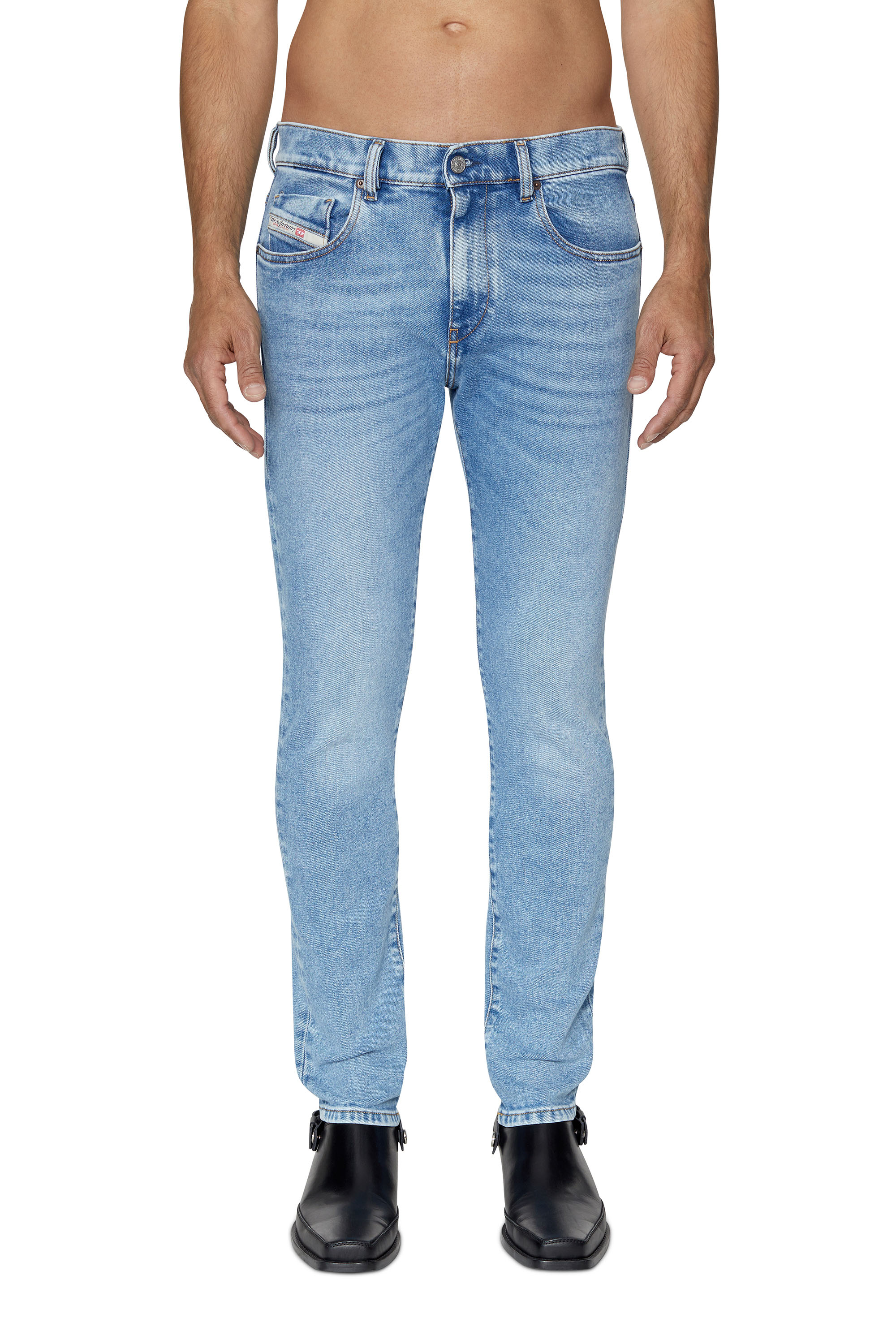 Diesel - Slim Jeans 2019 D-Strukt 09B92, Light Blue - Image 1