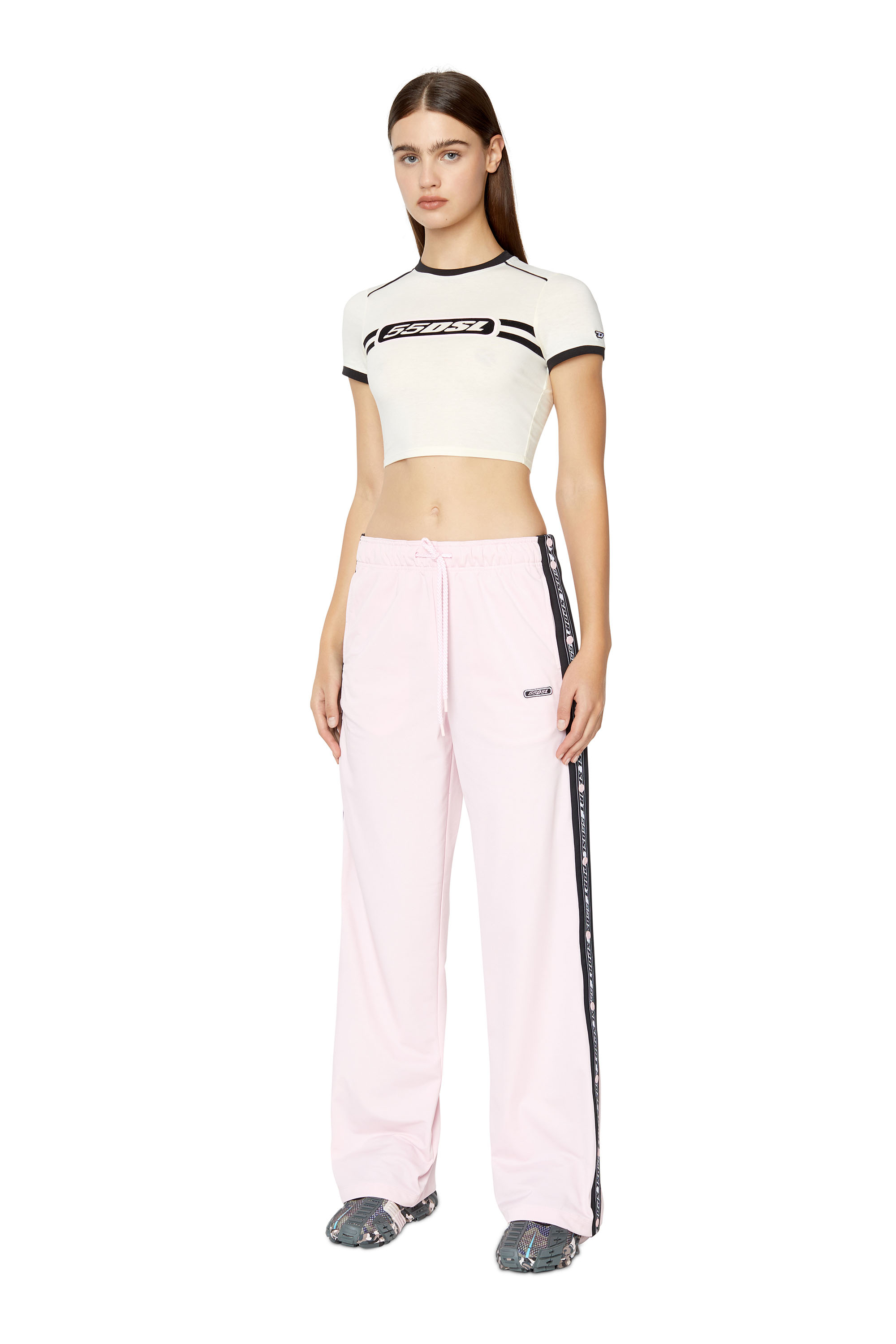 AWTEE-SNETCHEE-HT03 Woman: Cropped top in peached jersey | Diesel