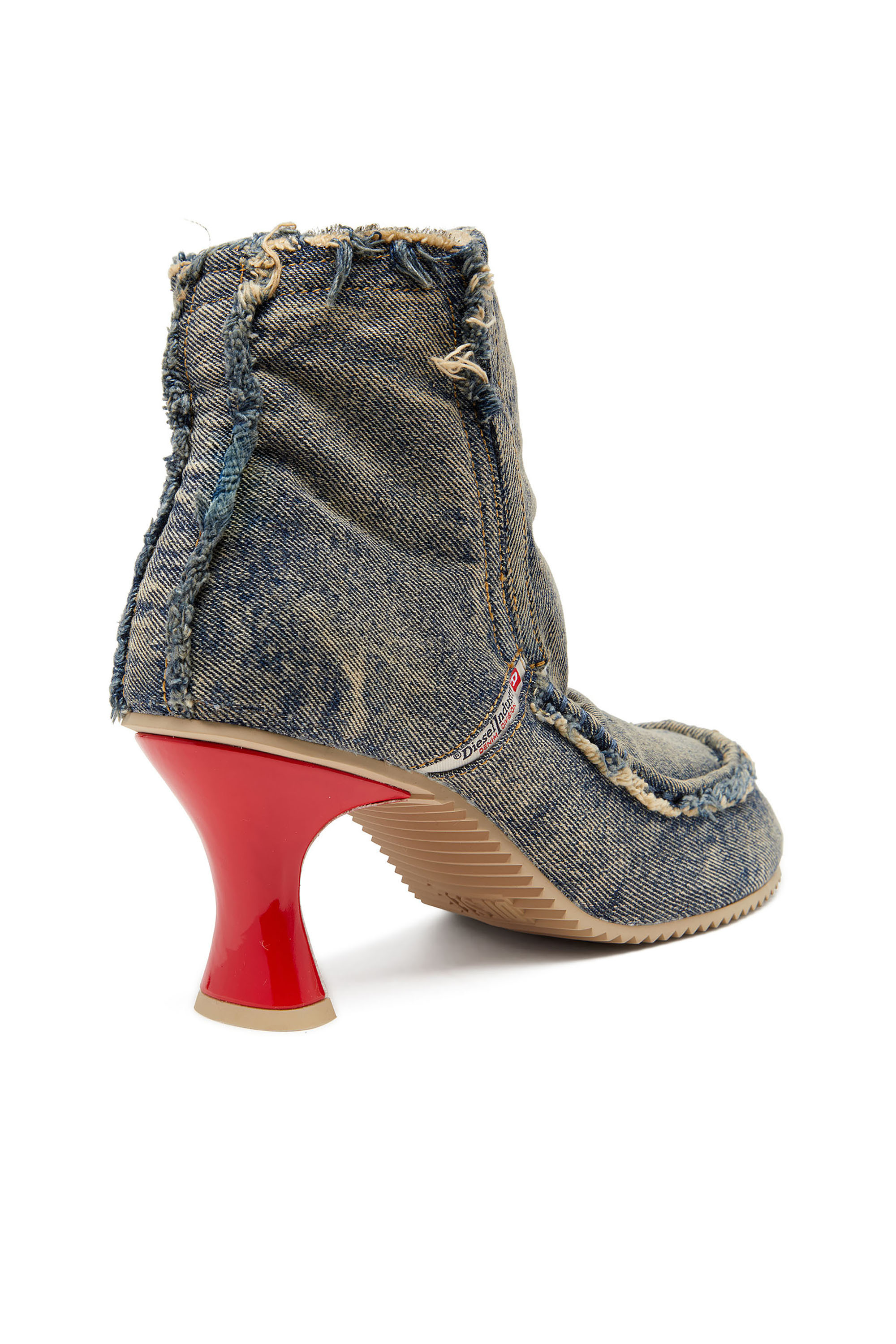 Diesel - D-WOODSTOCK HEEL AB, D-Woodstock - Botas de denim con tacón Mujer in Azul marino - 4