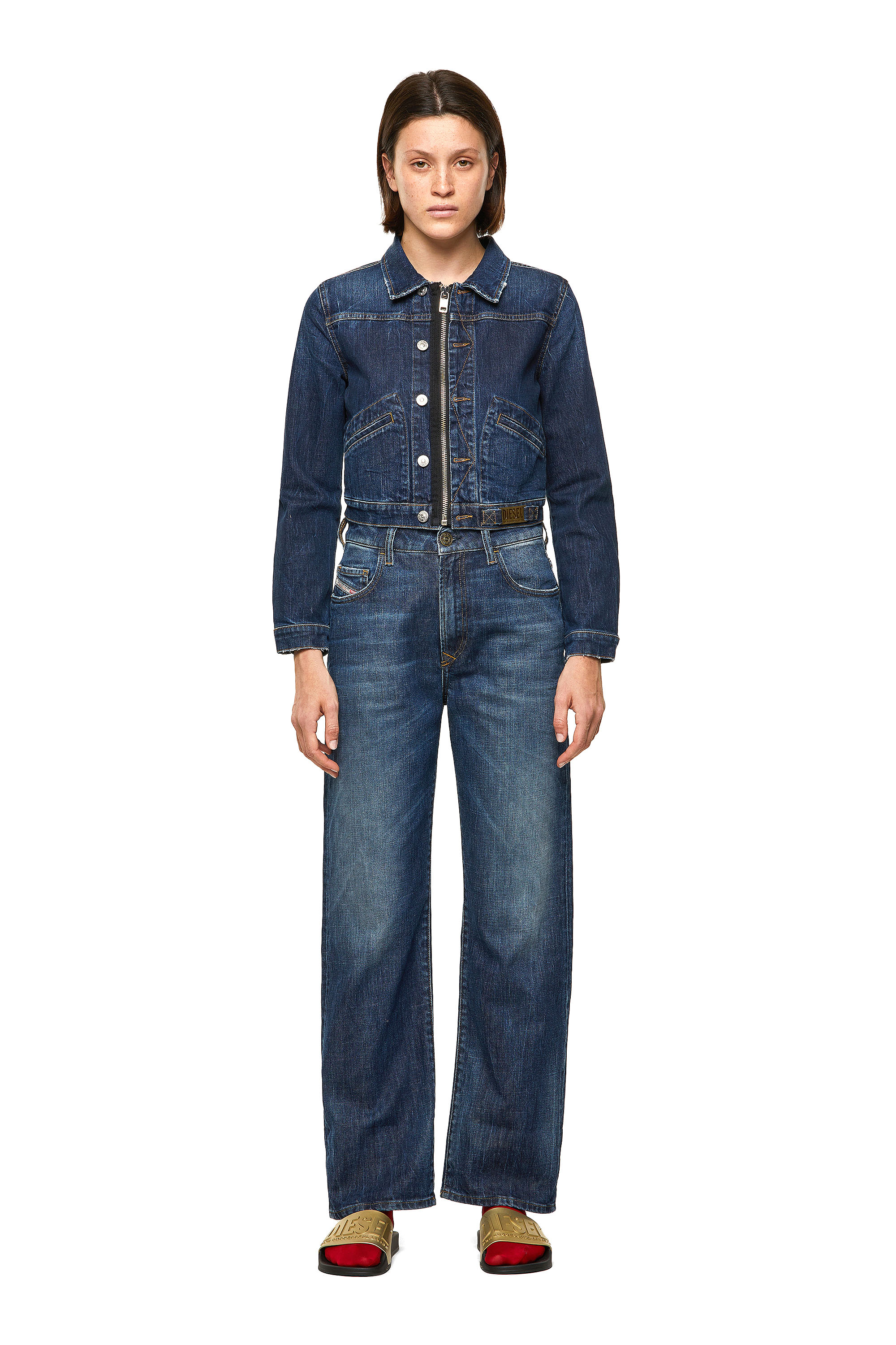 Diesel - D-Reggy 09A06 Straight Jeans, Azul Oscuro - Image 5