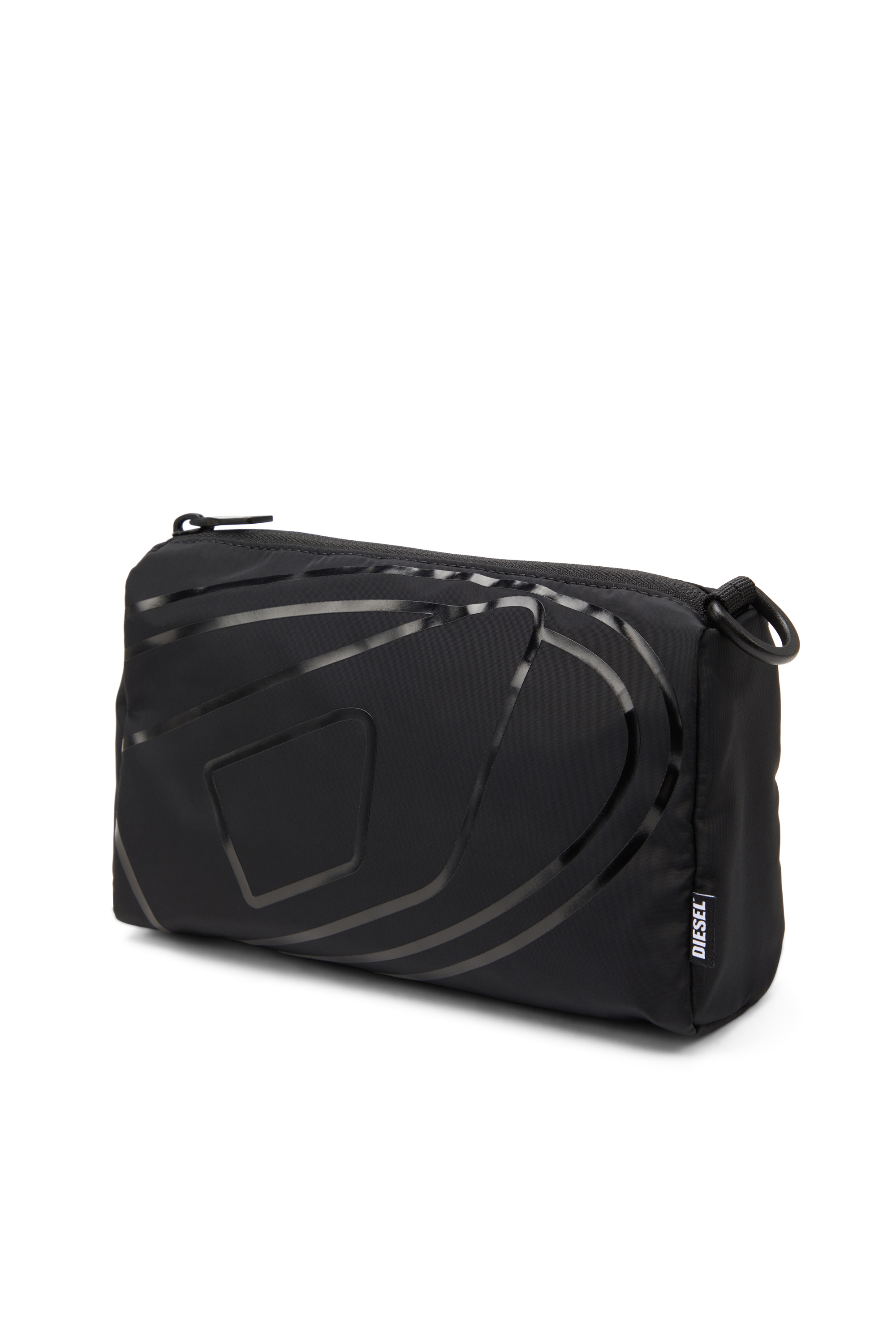 Diesel - DRAPE POUCH, Man's Nylon pouch with Oval D print in Black - 6