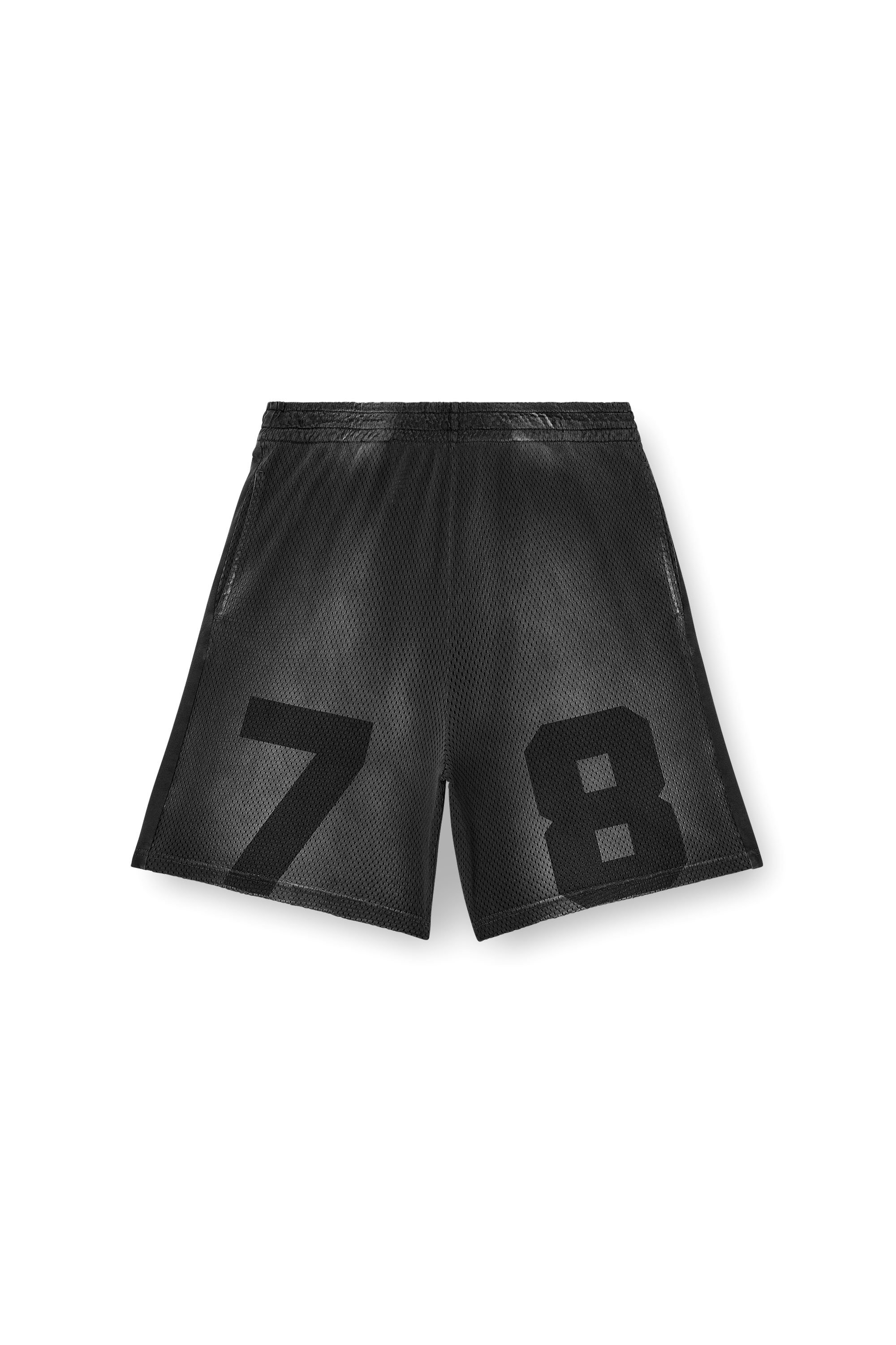 Diesel - P-TAIN-MESH, Man's Jersey and mesh shorts with faded effect in Black - 4