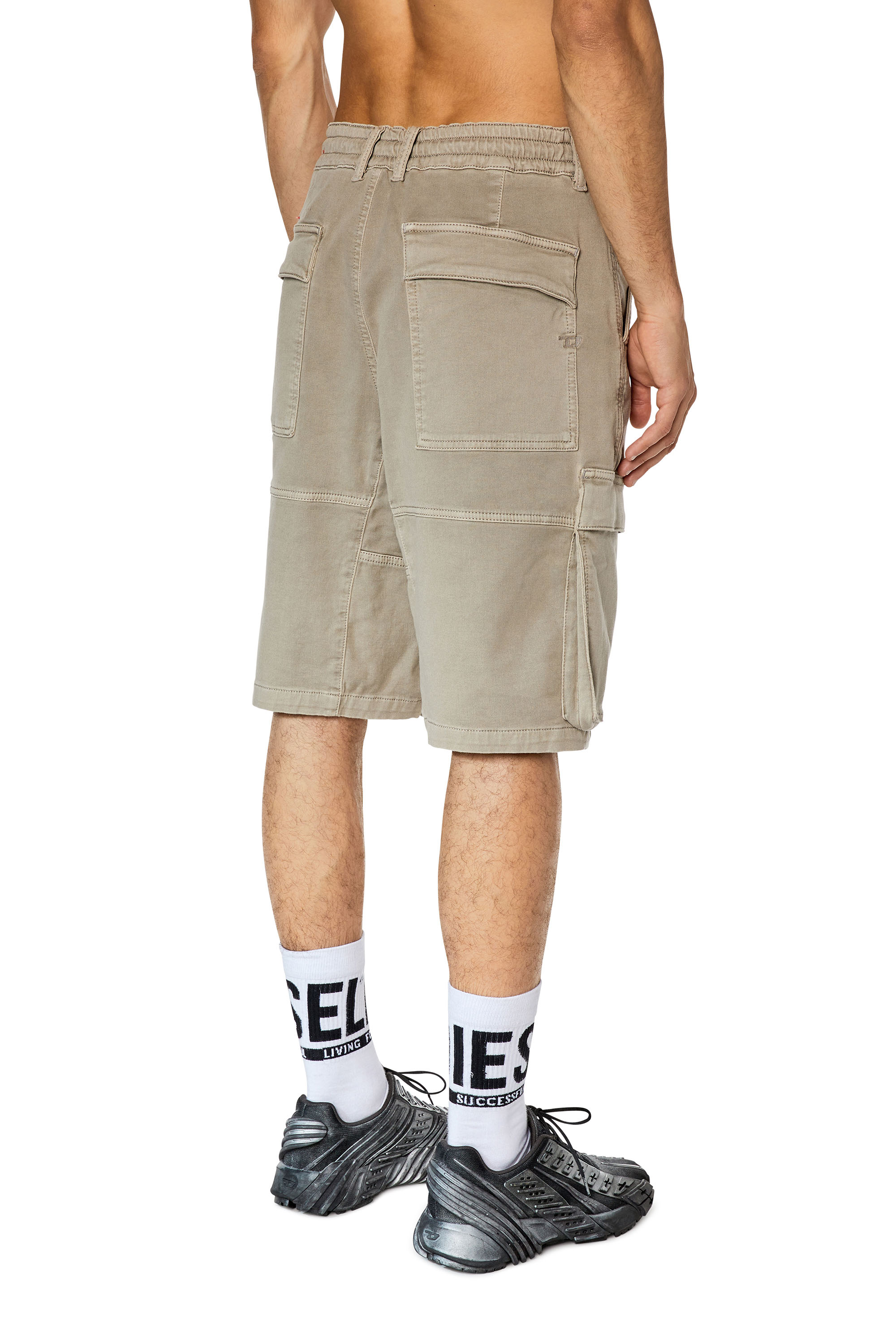 Diesel - D-KROOLEY-CARGO-SHORT JOGG, Man Cargo shorts in JoggJeans in Grey - Image 2