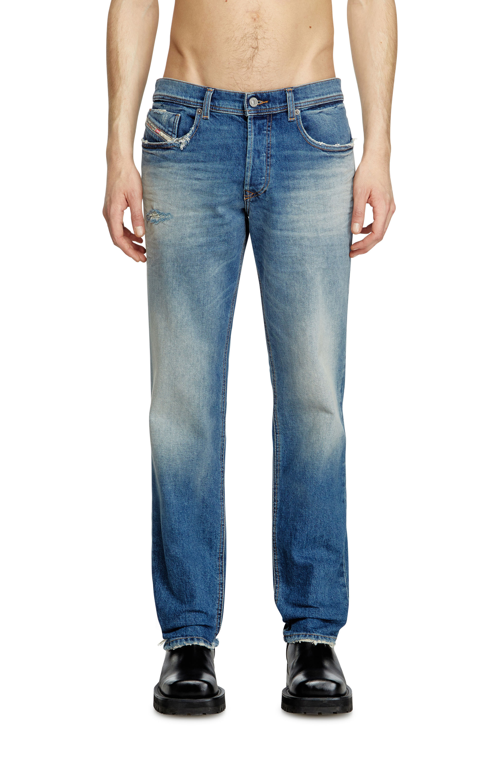 Diesel - Regular Jeans 2023 D-Finitive 0BMBY Hombre, Azul medio - 2