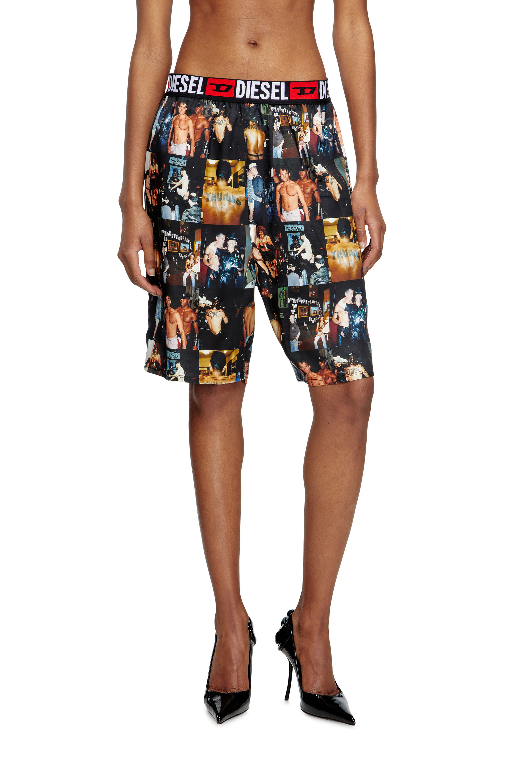 Diesel - PR-P-TOLL-SHOR-TOM25, Unisex's Bowling shirt with graphic prints in Black - 4