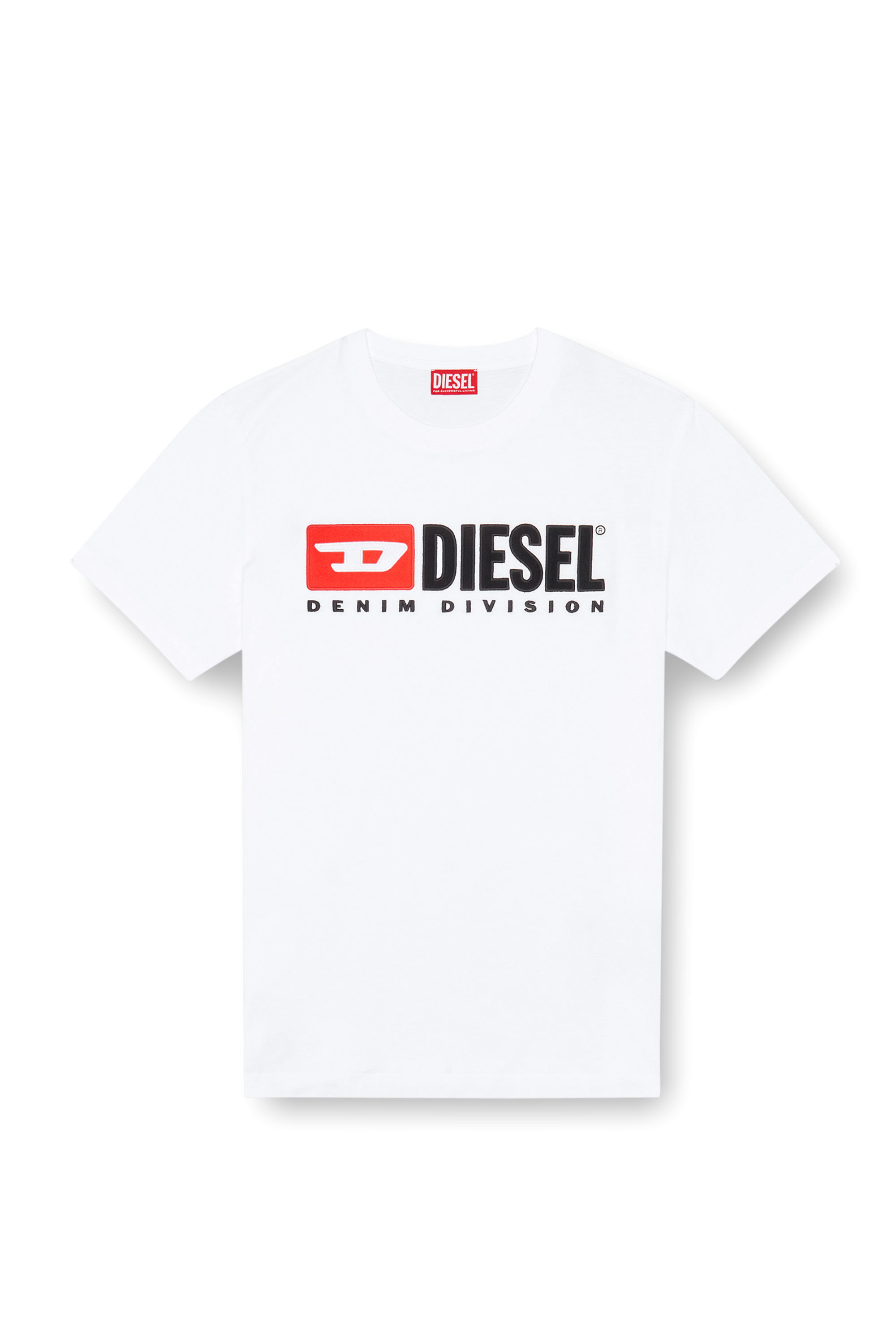 Diesel - T-BOXT-DIV, Man's T-shirt with Diesel patch logo in White - 4