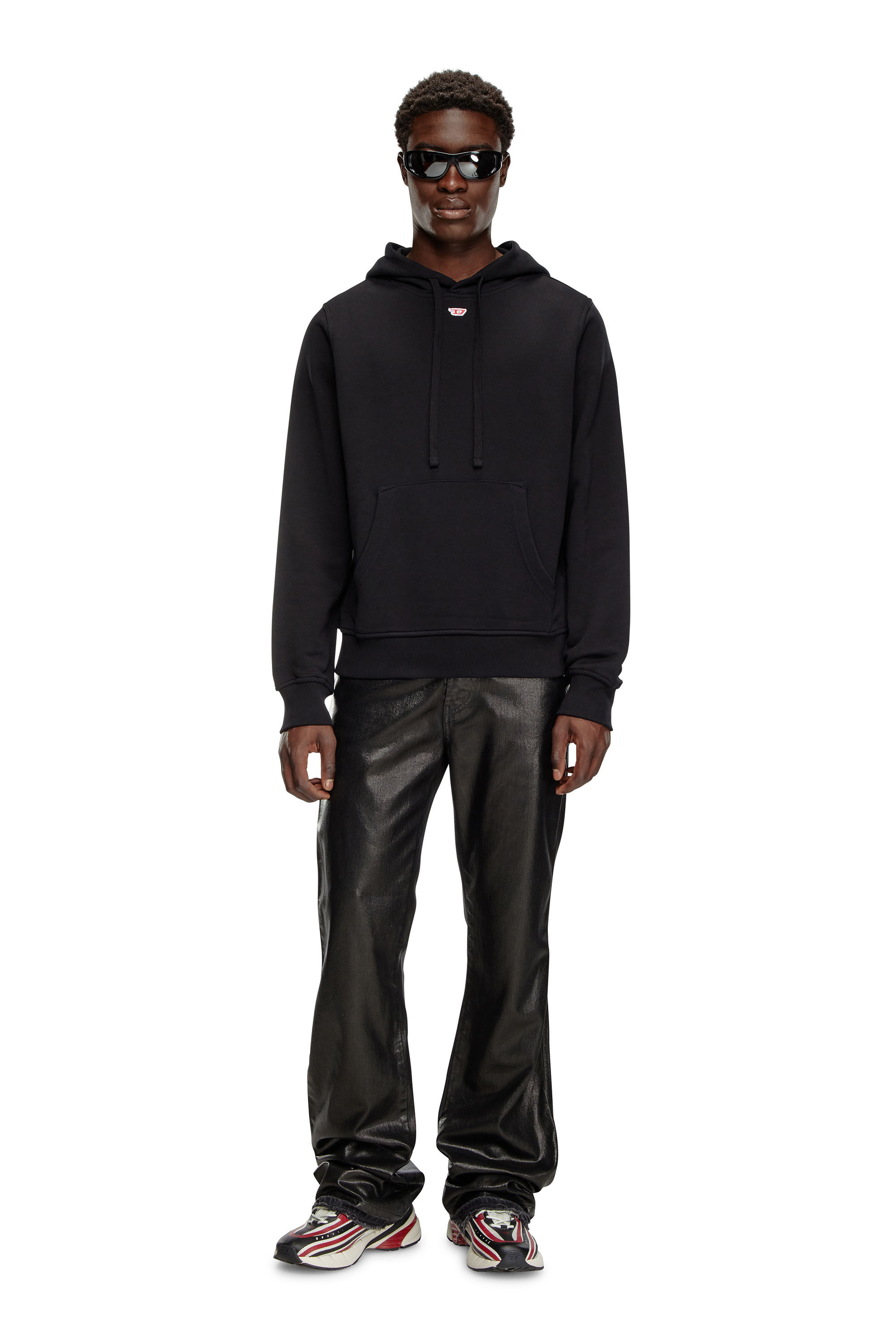 【国内発】DIESEL S-Ginn-Hood-K44 フーディ Men's Faded hoodie with Denim Division logo | Beige | Diesel