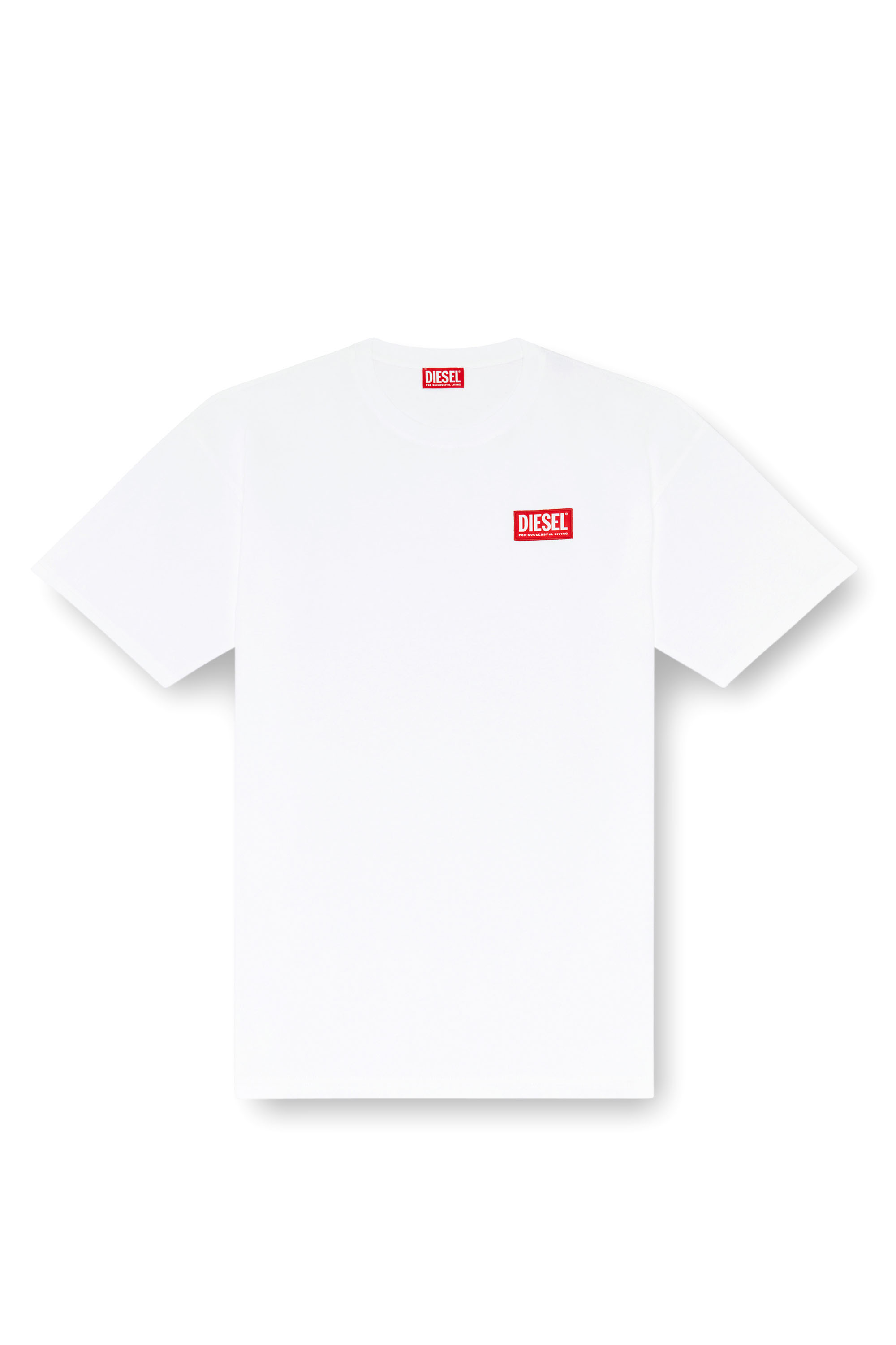Diesel - T-BOXT-LAB, Hombre Camiseta con parche del logotipo en jacquard in Blanco - Image 4