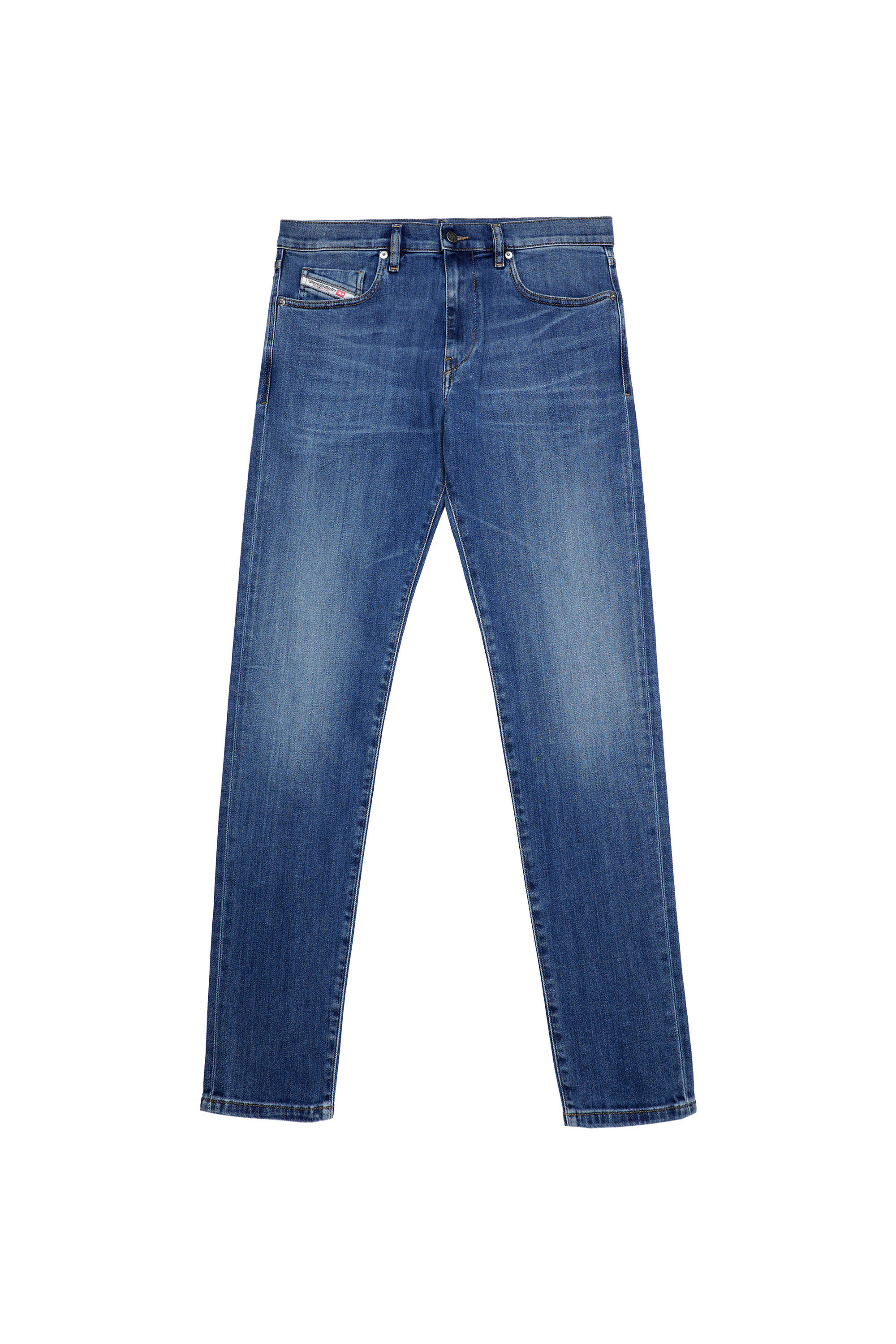 Diesel - D-Strukt Slim Jeans 09A80, Medium Blue - Image 6
