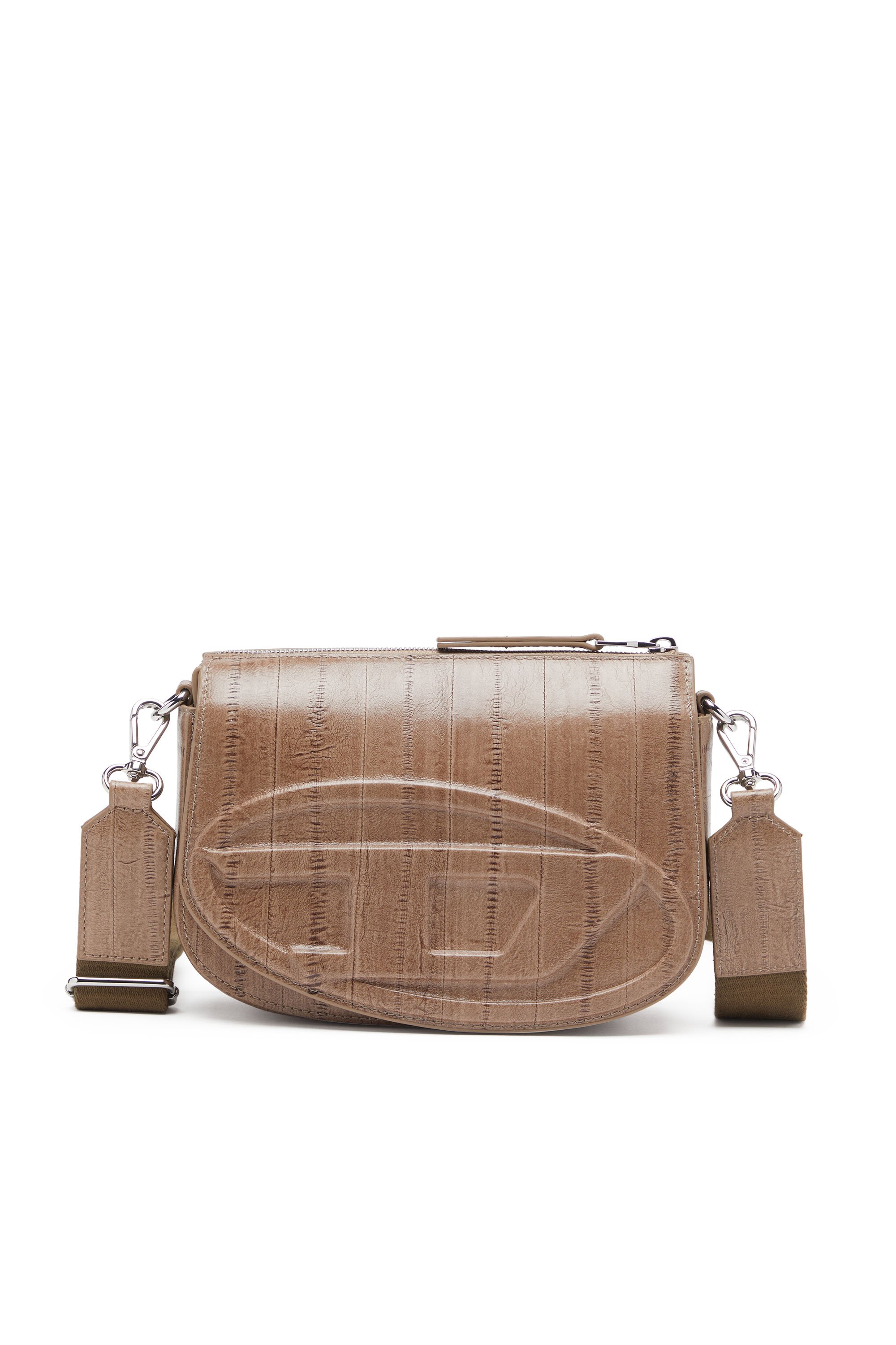 Diesel - 1DR CAMERA BAG, Man's 1DR-Camera bag in eel-effect leather in Light Brown - 1