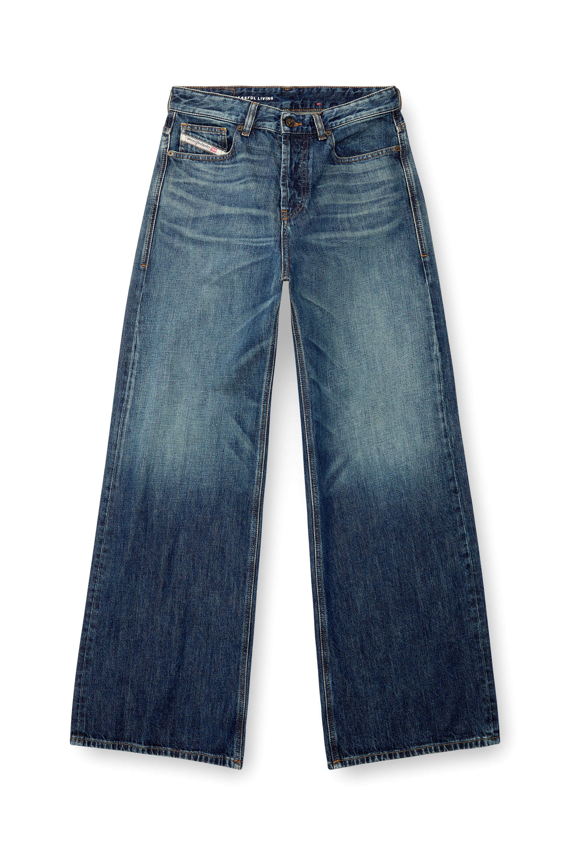 Diesel - Woman's Relaxed Jeans 1996 D-Sire 09H59, Dark Blue - 3