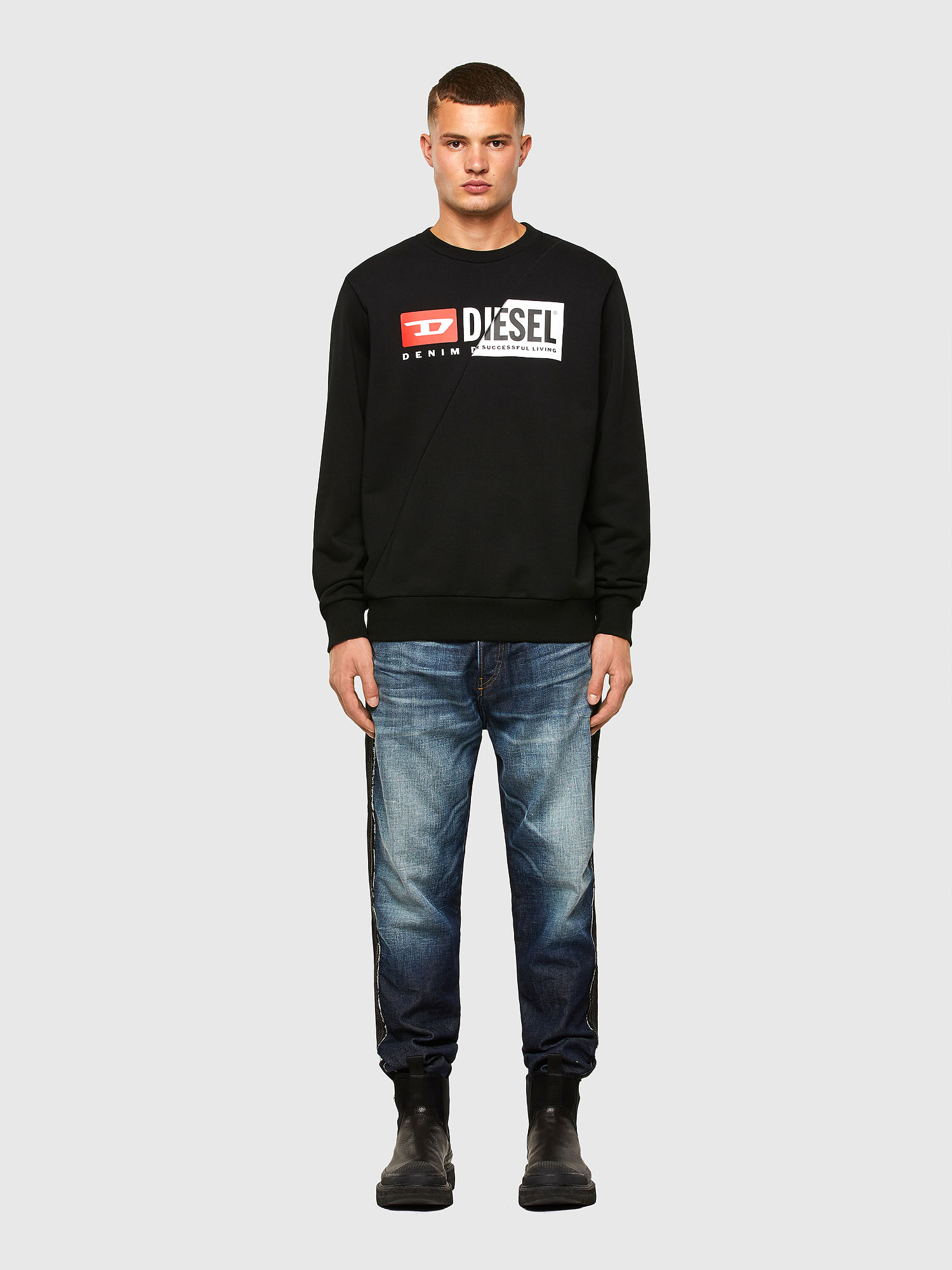 S-GIRK-CUTY Man: Sweatshirt with double logo print | Diesel