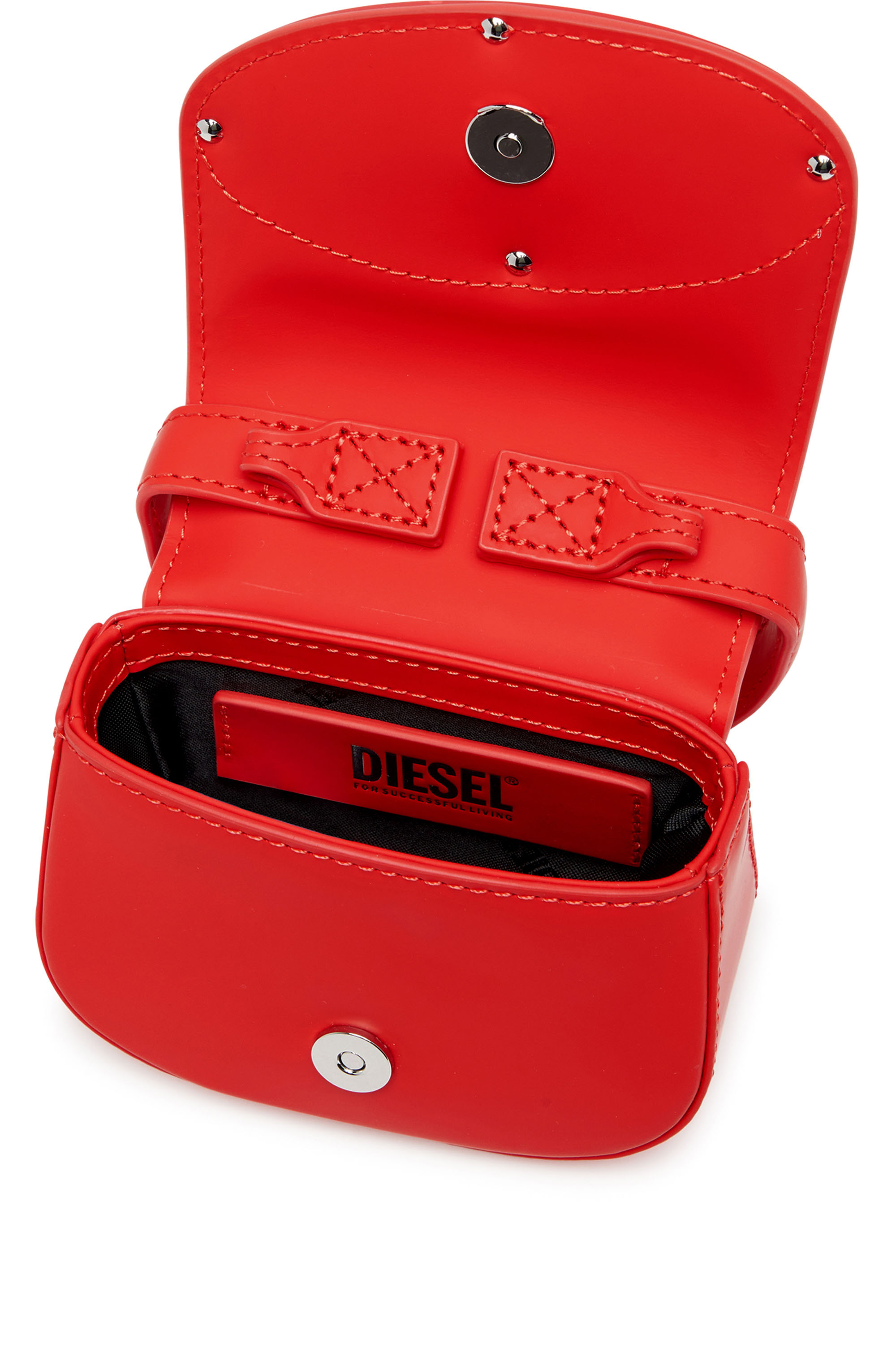 Diesel - 1DR XS, 1DR Xs-Minibolso icónico de cuero mate Mujer in Rojo - 4