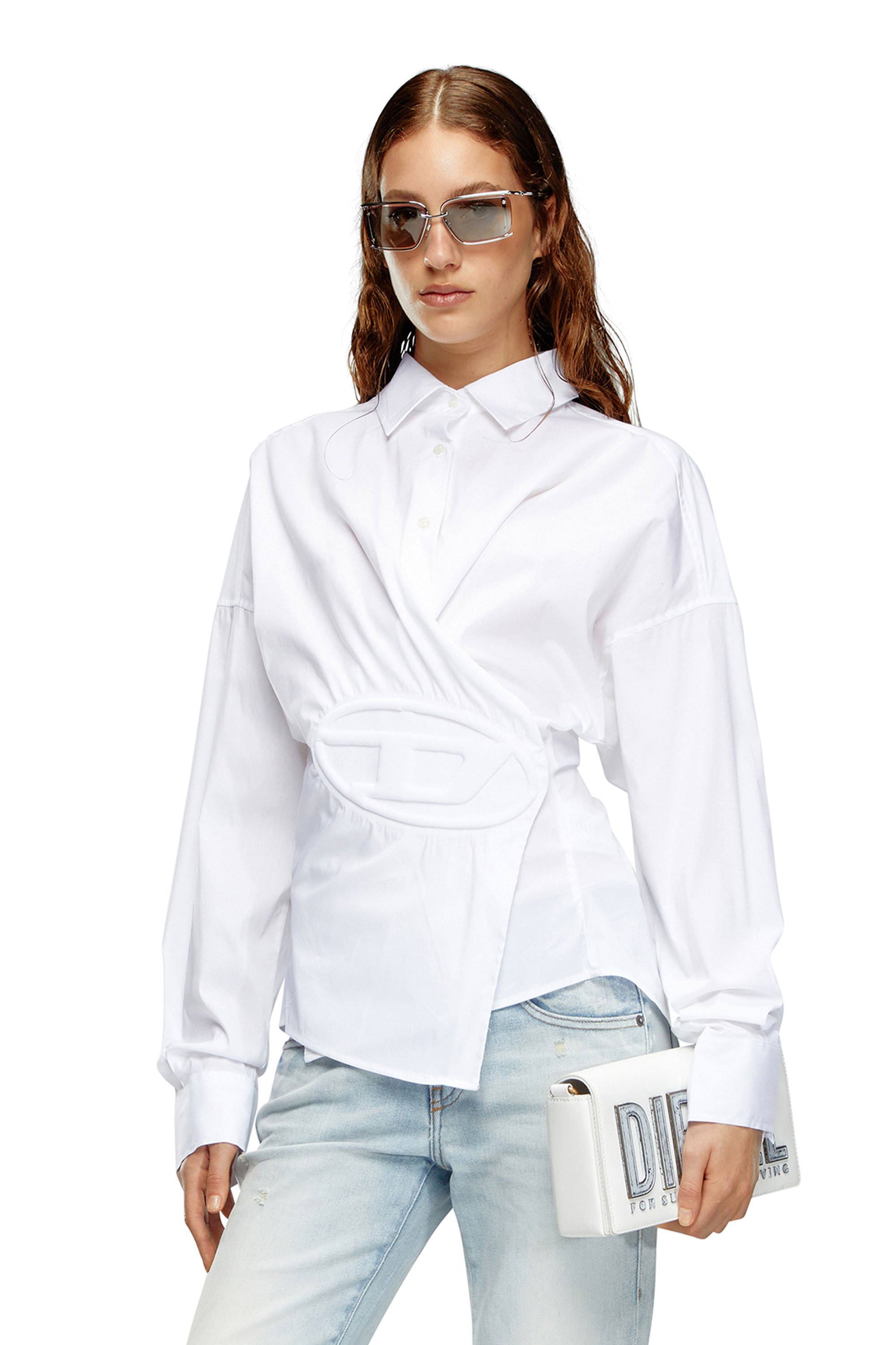 Express Dress Shirt Womenelegant Long Sleeve White Shirt For Women - Slim  Fit Chiffon Dress Shirt
