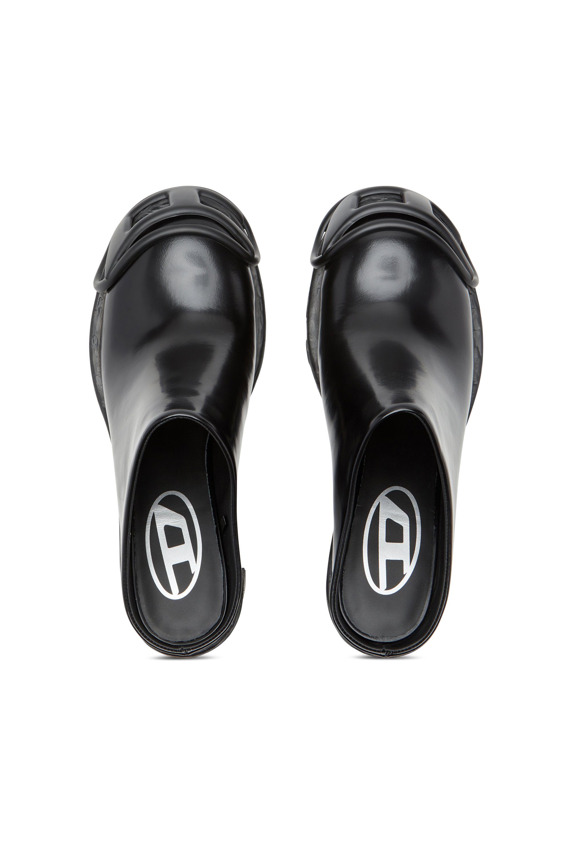 Diesel - D-HAMMER ML D W, Mujer D-Hammer-Zapatos sin talón con tacones con placa Oval D in Negro - Image 5