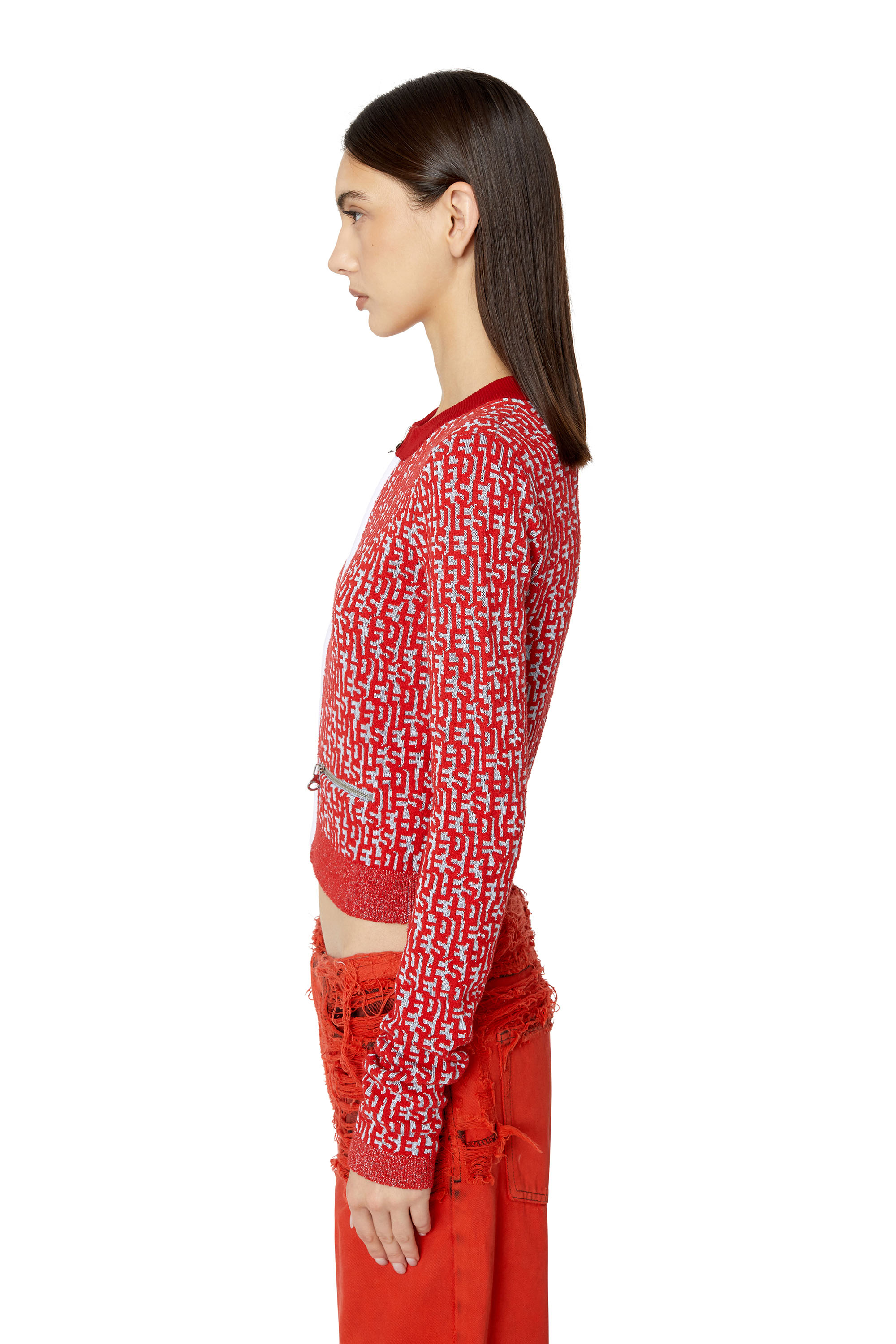 Diesel - M-ALLORCA, Woman Knit cardigan in Multicolor - Image 5