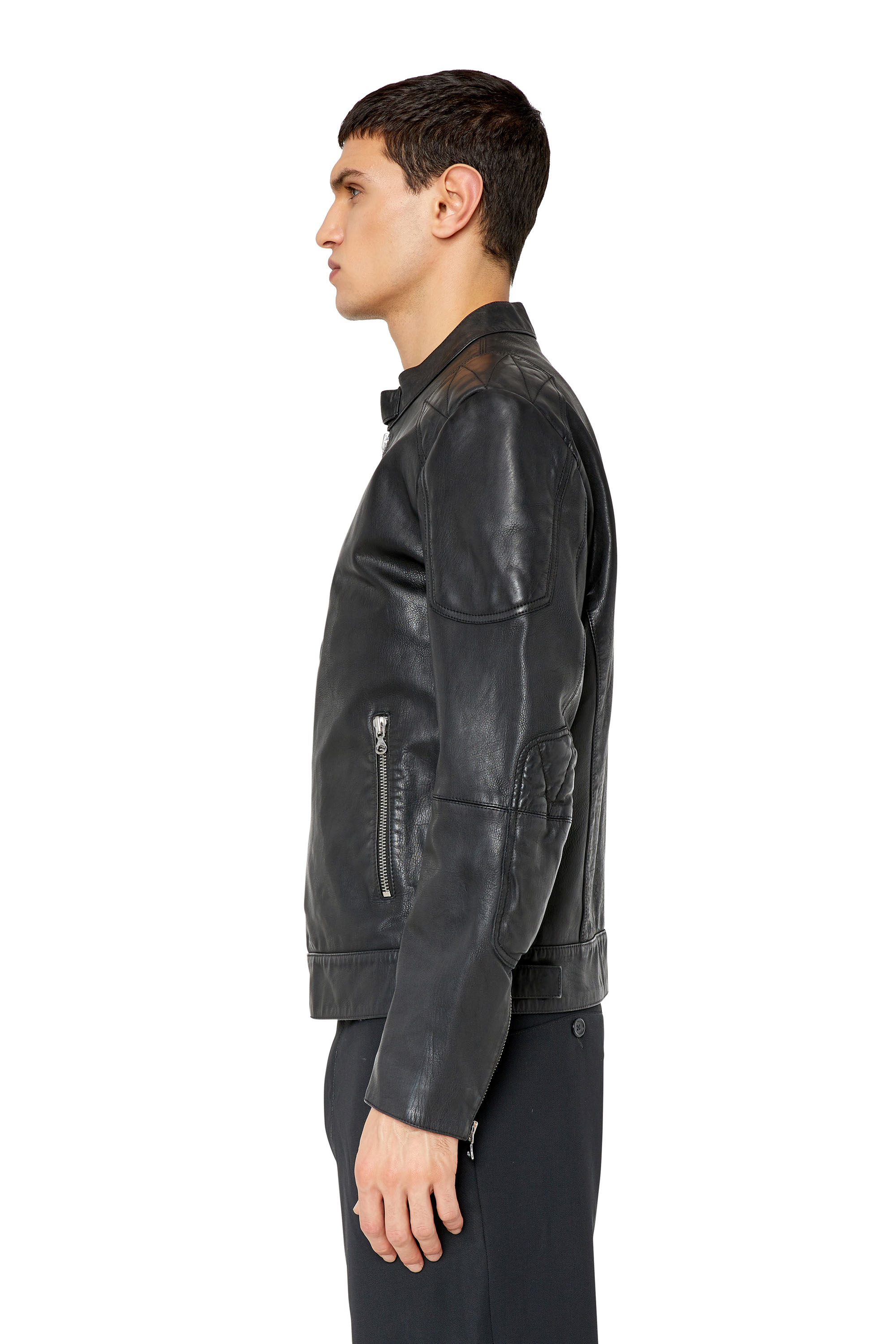 L-INK-A Man: Leather biker jacket | Diesel