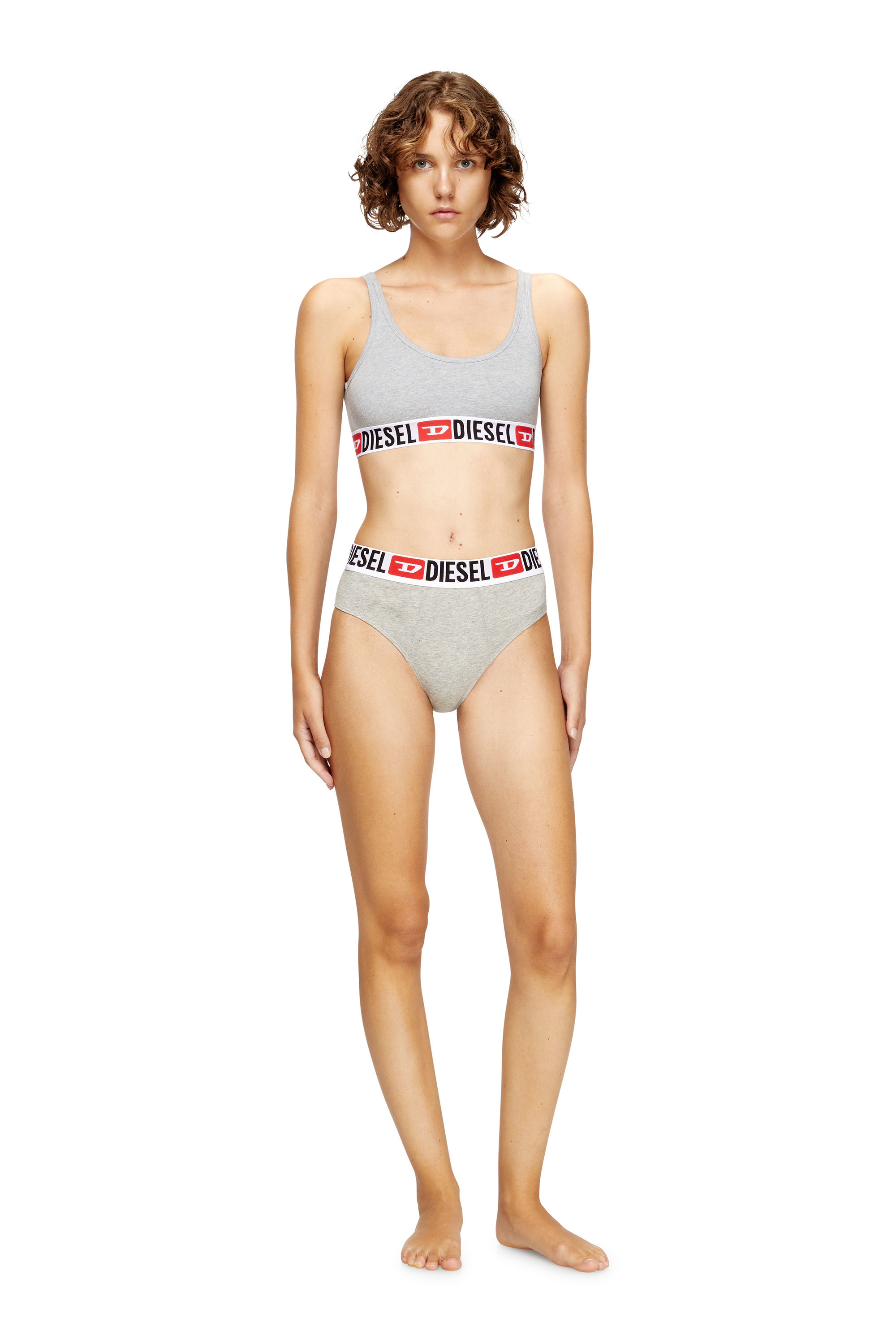 Women's Bralette with logo band | Grey | Diesel